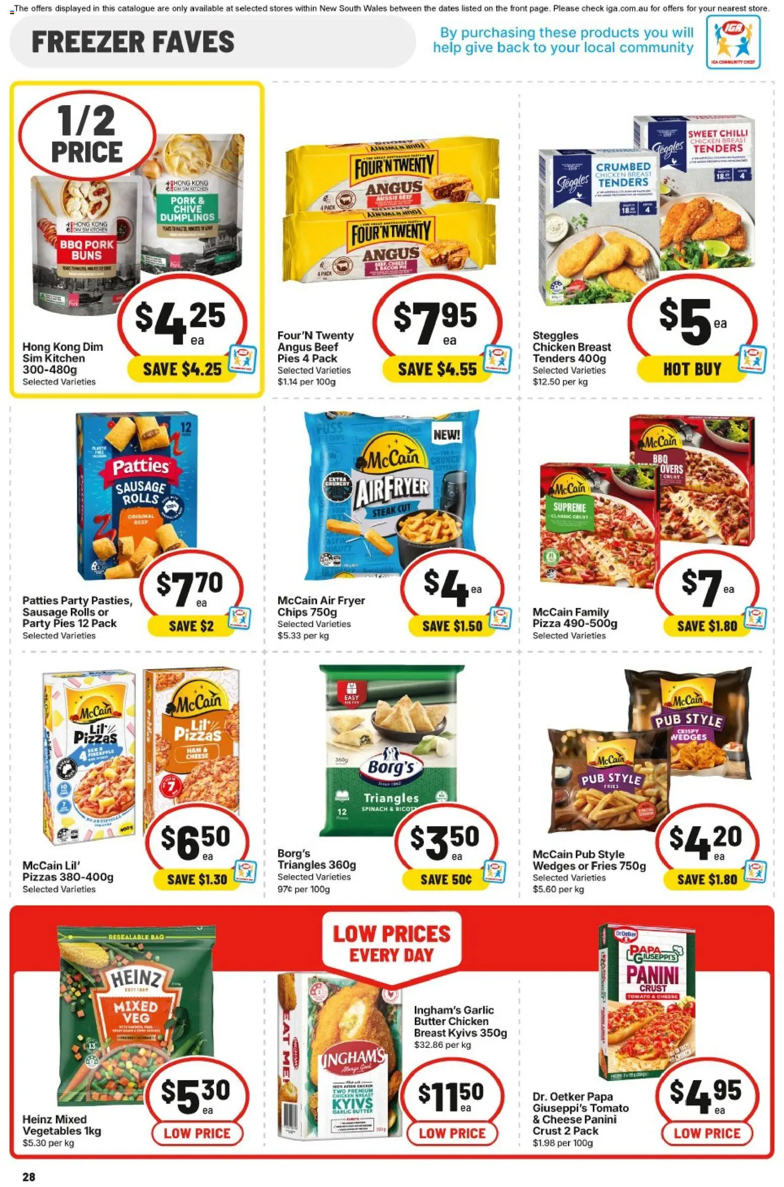 IGA catalogue - valid from 11.03.2026 | Page: 27 | Products: Ham, Vegetables, Pies, Freezer