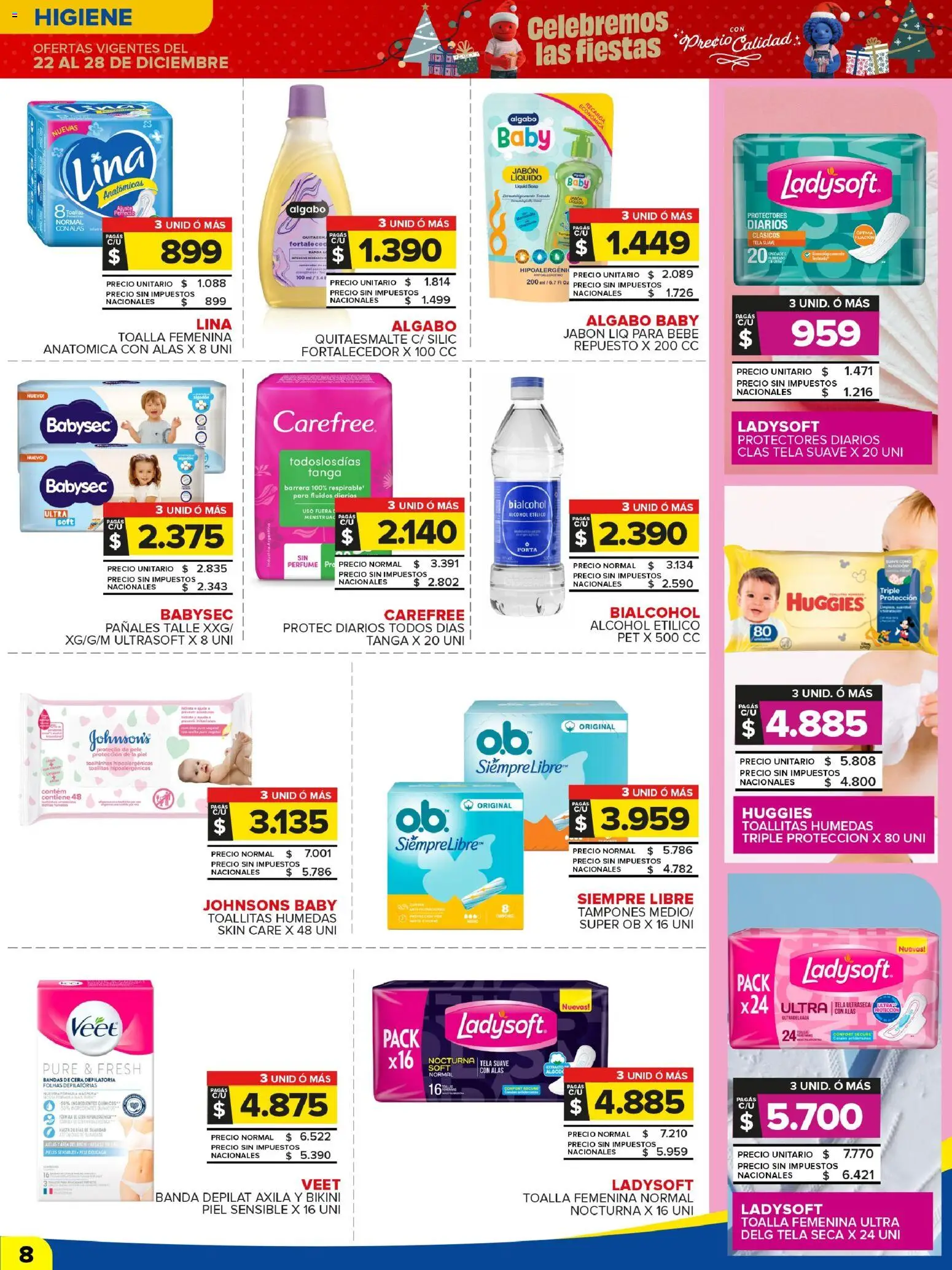 Carrefour Maxi catálogo │ válido desde el 22.12.2025 | Página: 10 | Productos: Tampones, Toallitas húmedas, Jabón, Protectores diarios