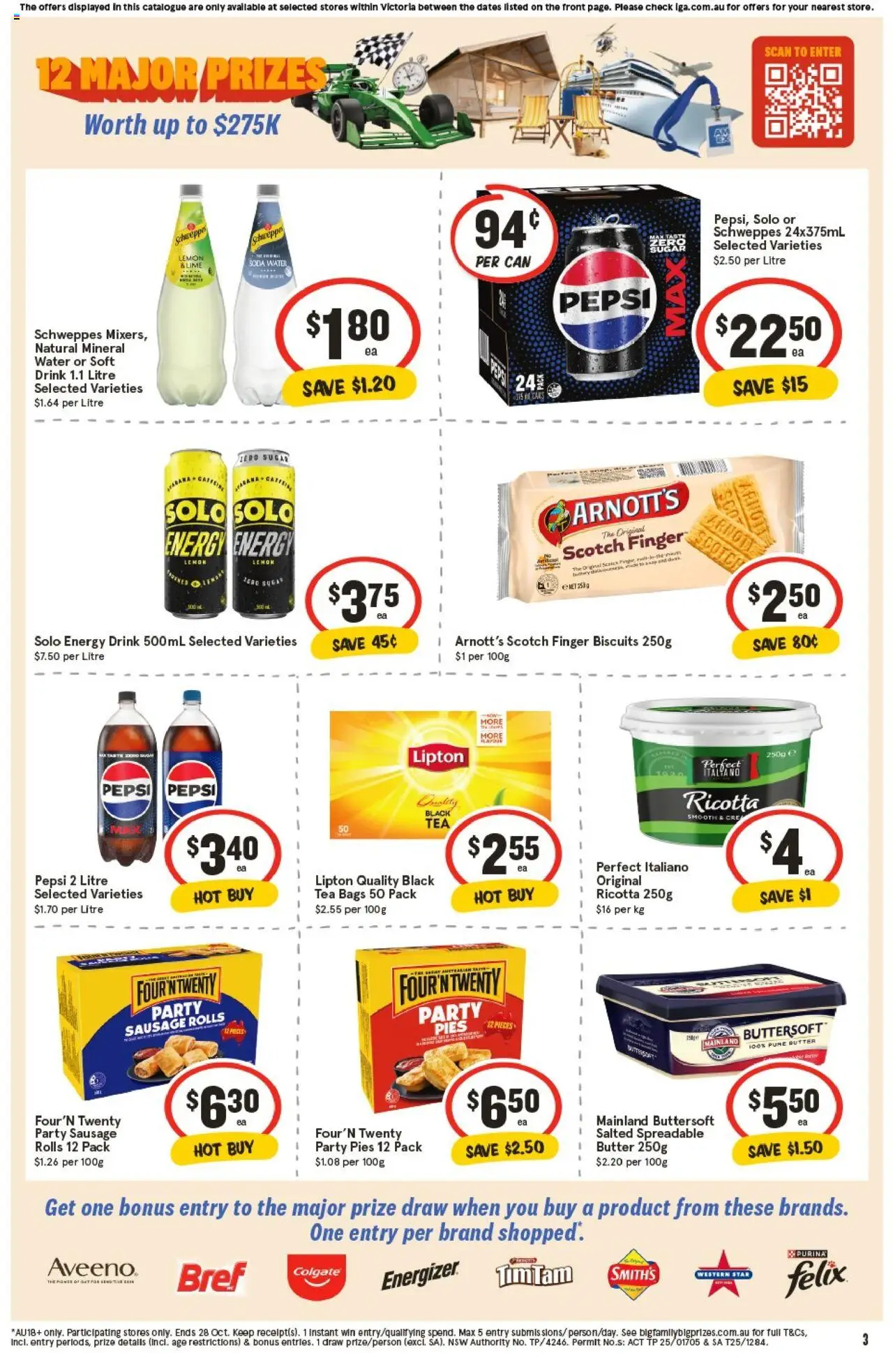IGA catalogue - valid from 08.10.2025 | Page: 6 | Products: Shampoo, Conditioner, Fruits, Tablets
