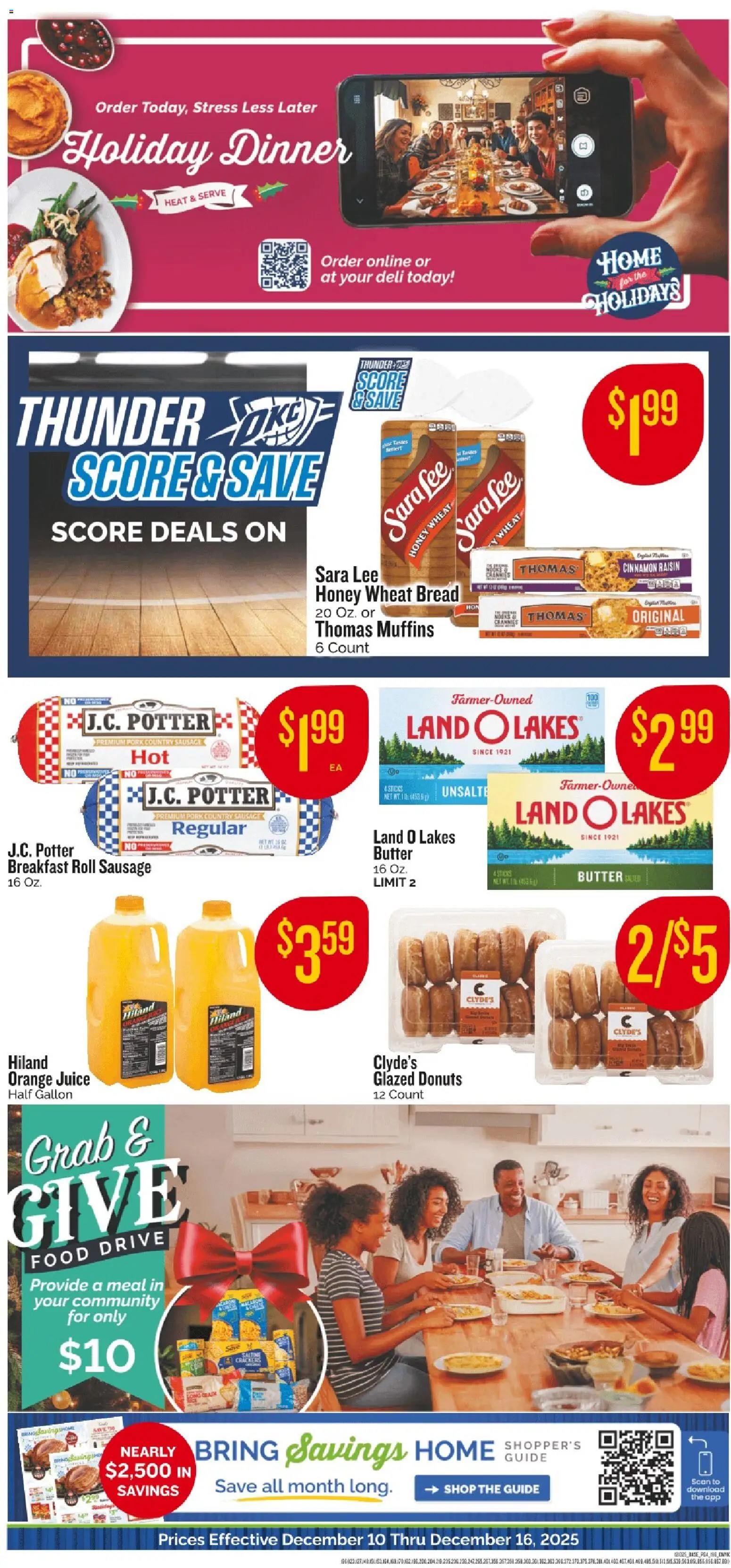 Homeland Weekly Ad - valid from 10.12.2025 | Page: 4 | Products: Butter, Juice, Pork, Sausage