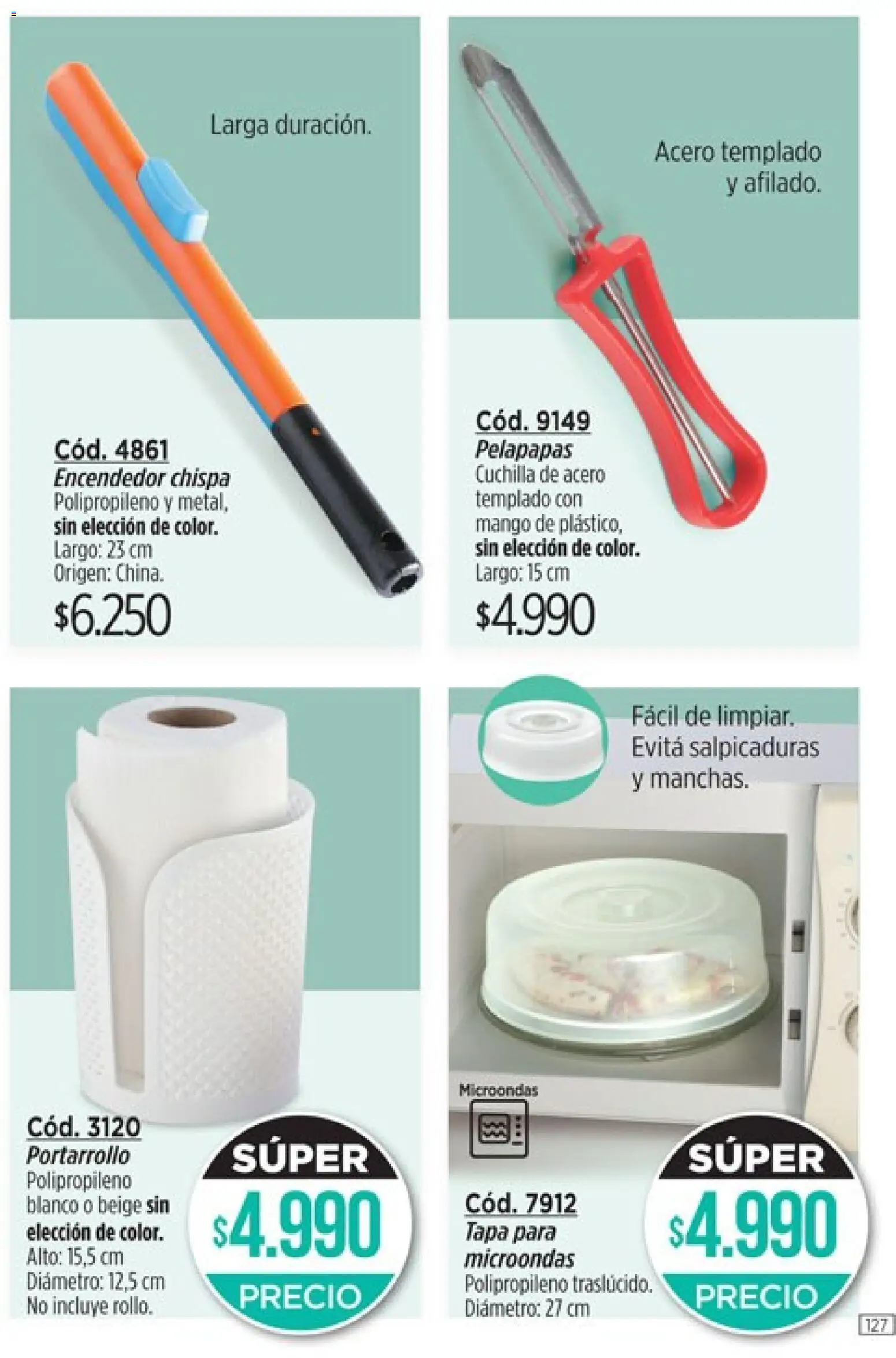 Catálogo Amodil Campaña 6 │ válido desde el 04.03.2026 | Página: 127 | Productos: Encendedor, Mango, Microondas