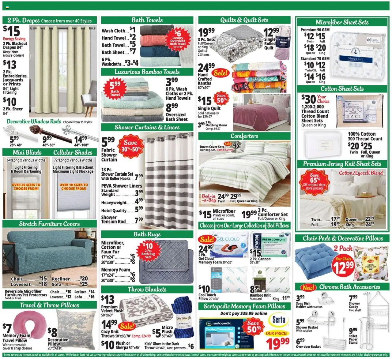 Ocean State Job Lot Weekly Ad - valid from 14.08.2025 | Page: 10 | Products: Bath, Shower, Basket, Rod