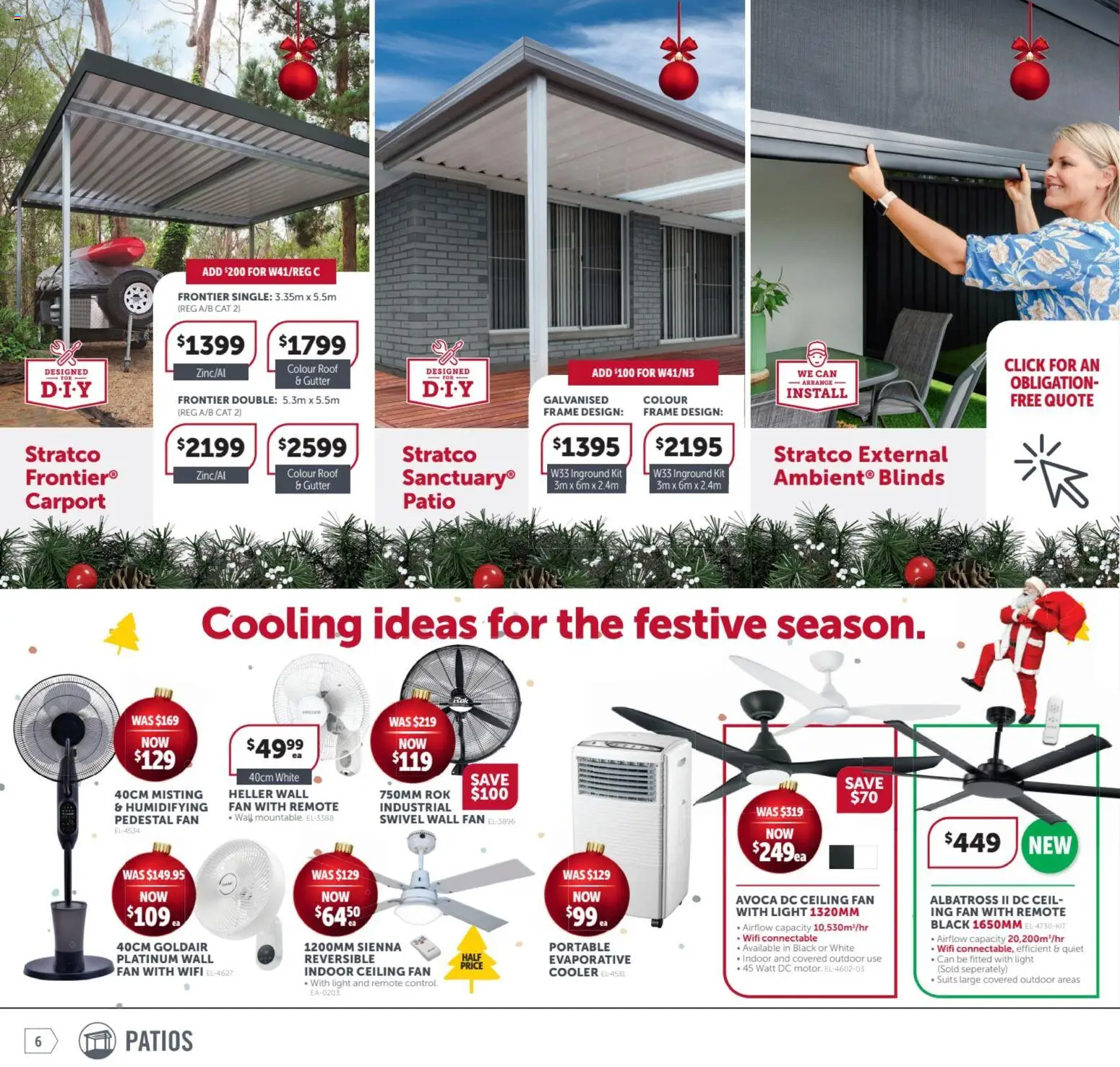 Stratco catalogue - valid from 31.10.2025 | Page: 6 | Products: Blinds, Light, Portable, Fan