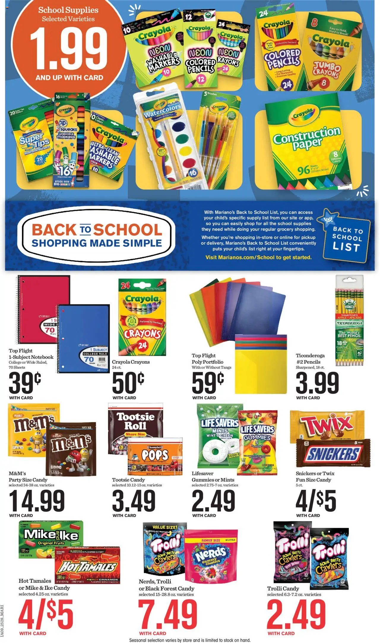 Mariano's Weekly Ad - valid from 13.08.2025 | Page: 11 | Products: Brushes, Pencil, Chocolate, Notebook