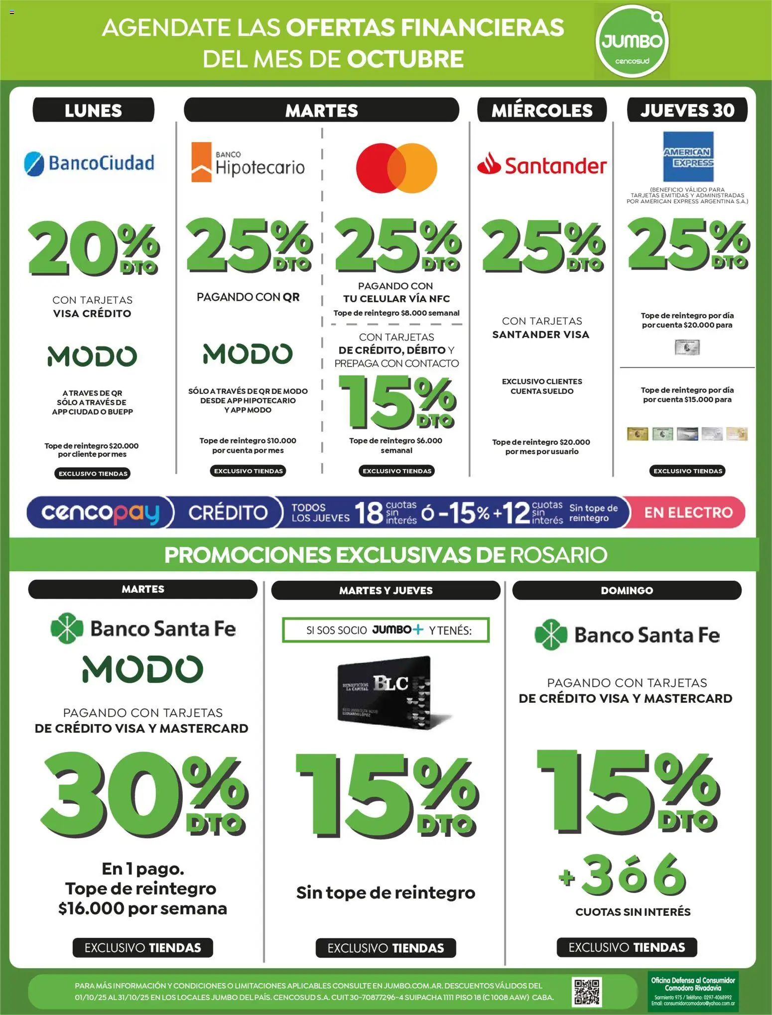 Jumbo - Ofertas | Rosario │ válido desde el 24.10.2025 | Página: 8 | Productos: Teléfono, Banco, Rosario