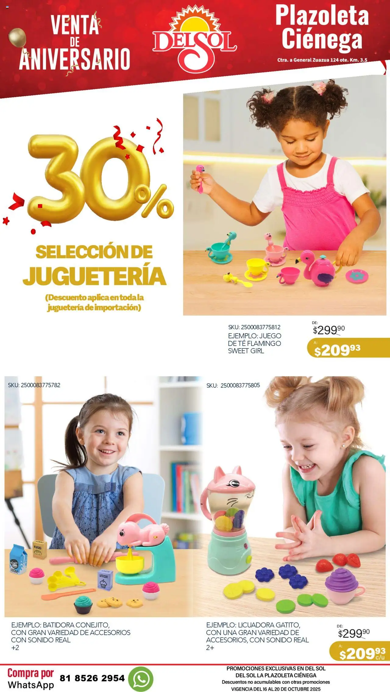Nuevas ofertas de Del Sol y Woolworth válidas en toda la República Mexicana desde el 16.10.2025. ¡Encuentra las mejores ofertas en Del Sol y Woolworth - Catálogo Aniversario Apertura Del Sol Ciénega! | Página: 15 | Productos: Leche, Licuadora, Batidora, Té