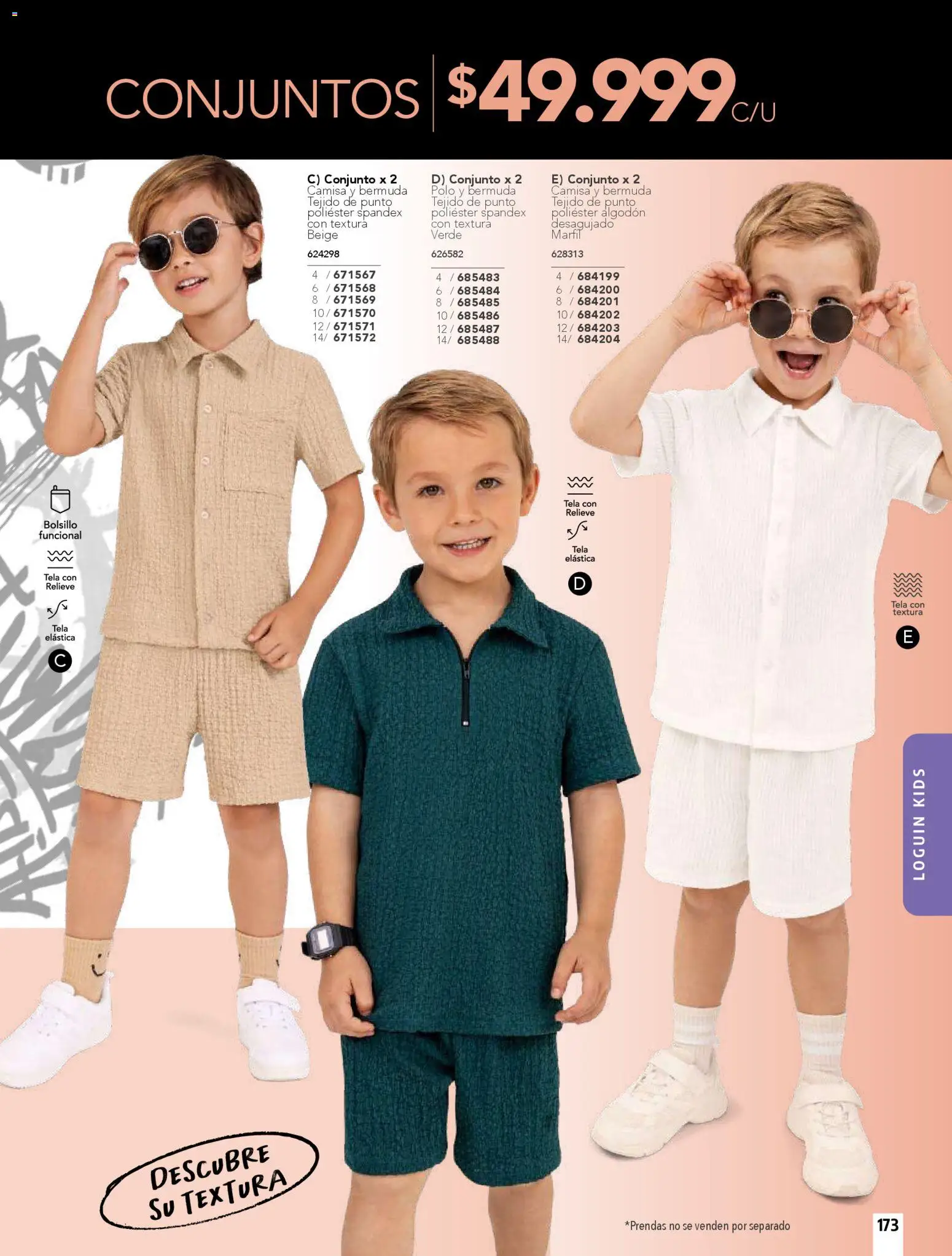 Pacifika revista - valida desde el 01.02.2026 | Página: 173 | Productos: Algodón, Bermuda, Conjunto, Camisa