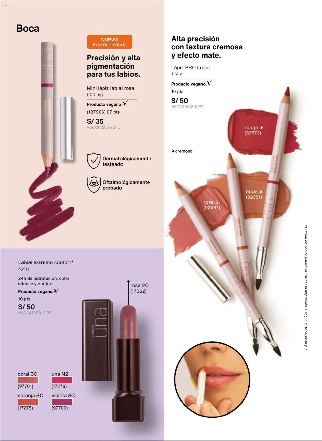 Catálogo Natura válido desde 13.08.2025 | Página: 74 | Productos: Lápiz labial