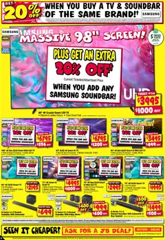 Preview of JB Hi-Fi - Big Brand Sellout - valid from 22.01.2026 | Page: 8 | Products: Cart, Tv, Speaker, Screen
