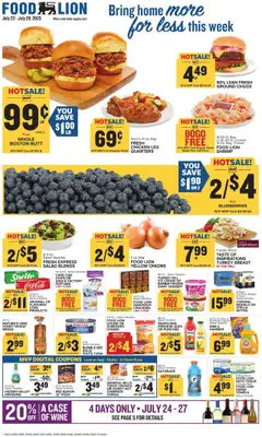 Preview of Food Lion weekly ads valid from 23.07.2025