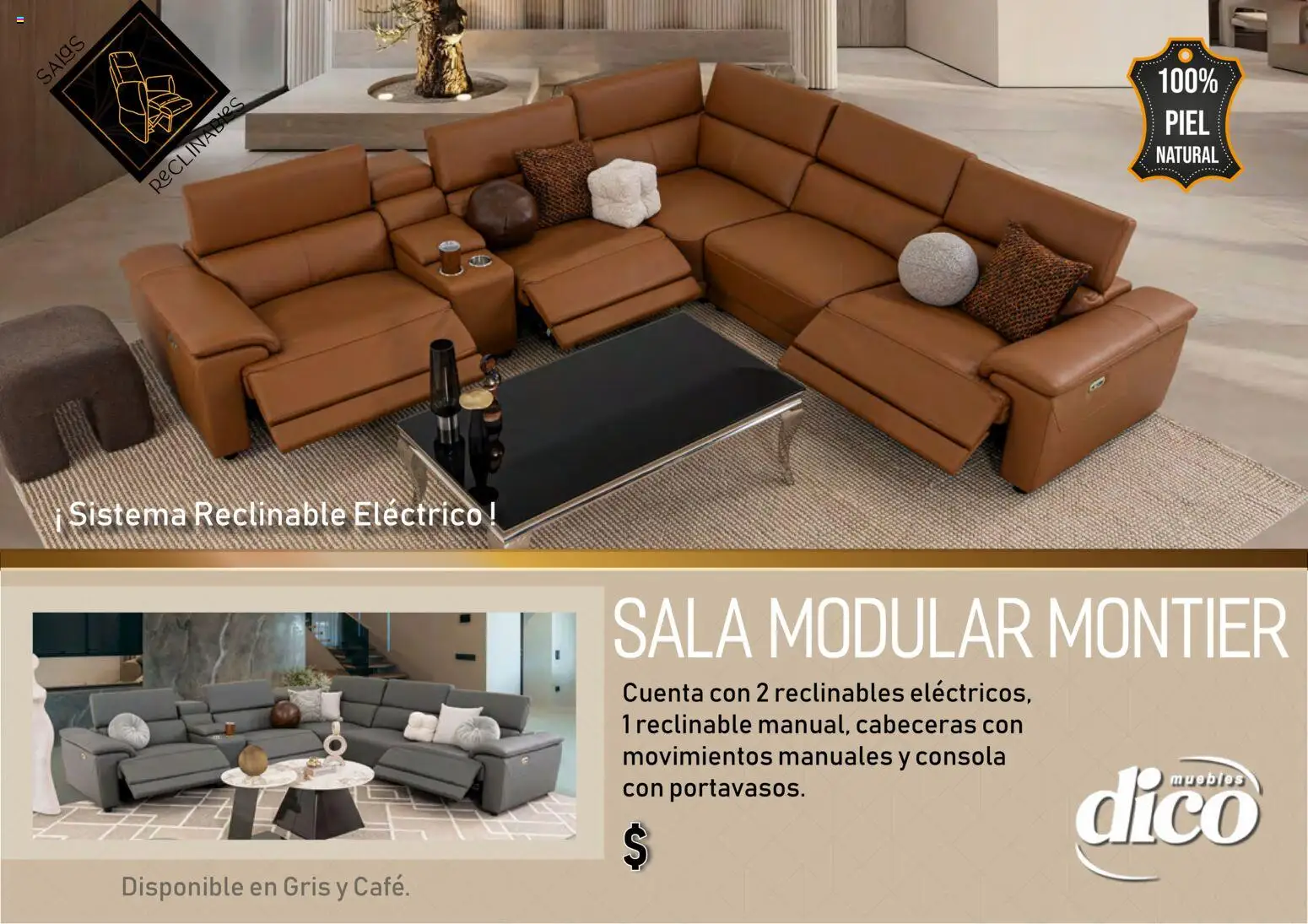 Nuevas ofertas de Muebles Dico válidas en toda la República Mexicana desde el 27.03.2026. ¡Encuentra las mejores ofertas en Muebles Dico catálogo Salas reclinables ! | Página: 15 | Productos: Sales, Modular