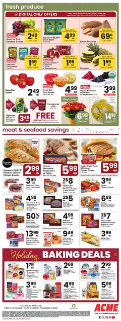 Preview of Acme weekly ads valid from 07.11.2025 | Page: 3 | Products: Chips, Potatoes, Sausage, Grapes