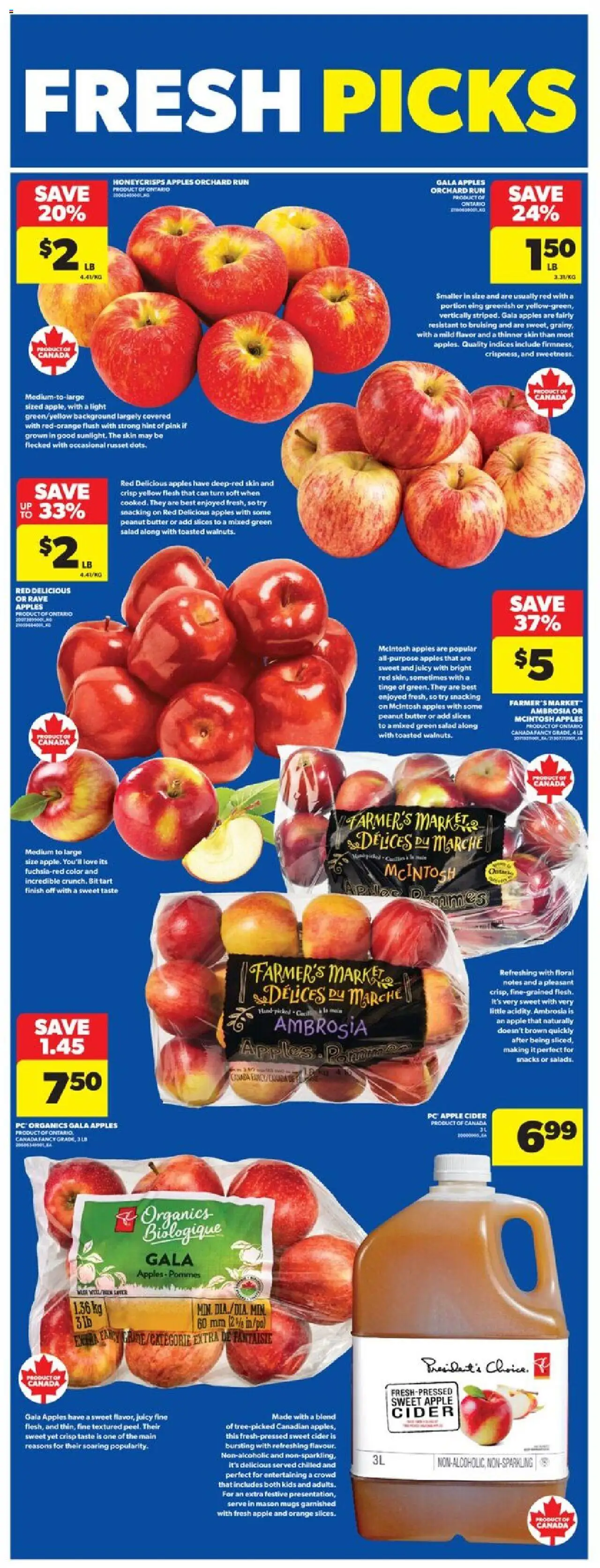 Real Canadian Superstore flyer valid from 16.10.2025 | Page: 19 | Products: Salad, PC, Butter, Apples