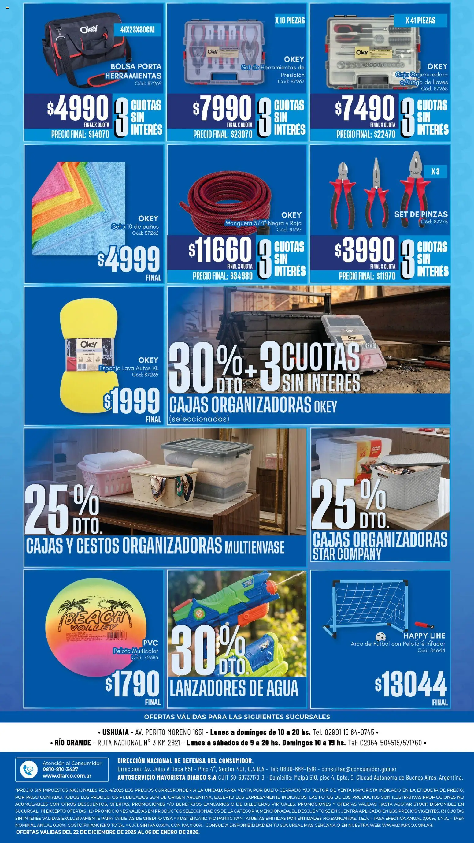 Diarco - Especial Tiempo Libre │ válido desde el 22.12.2025 | Página: 3 | Productos: Bolsa, Caja, Agua, Esponja