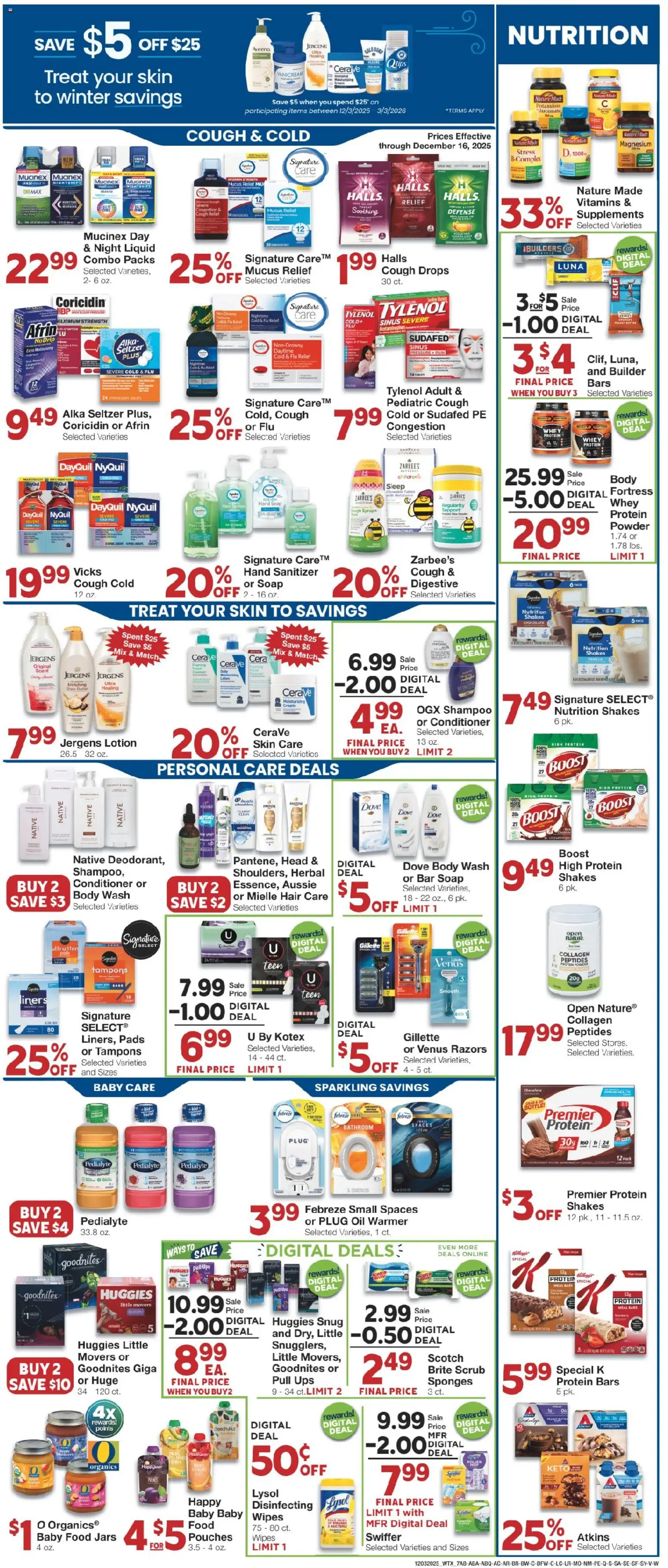 United Supermarkets Weekly Ad - valid from 02.12.2025 | Page: 7 | Products: Magnesium, Tampons, Bar Soap, Tablet