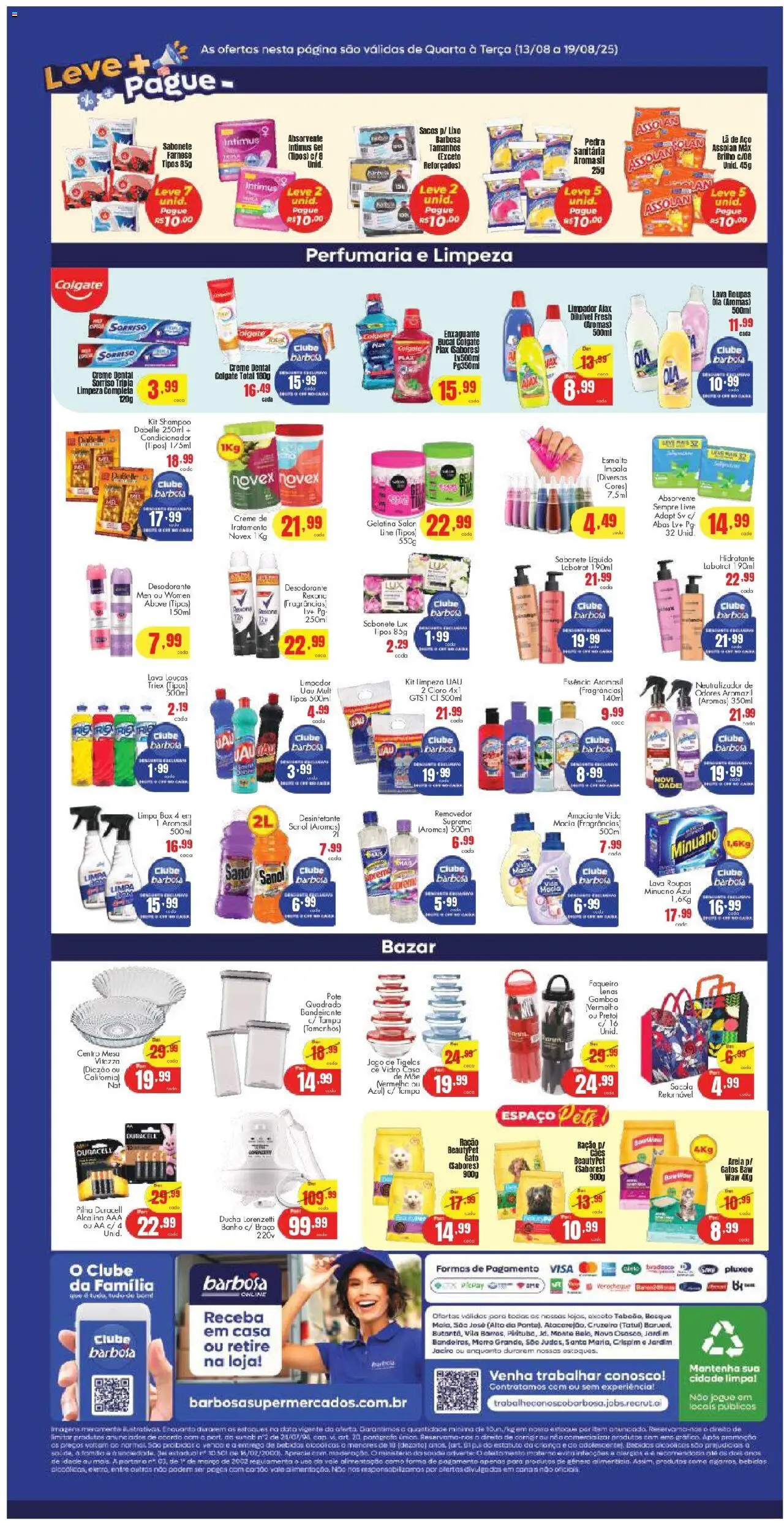 Barbosa Supermercados Folheto - válido de 13.08.2025 | Página: 4 | Produtos: Rexona, Creme dental, Sempre Livre, Sabonete líquido