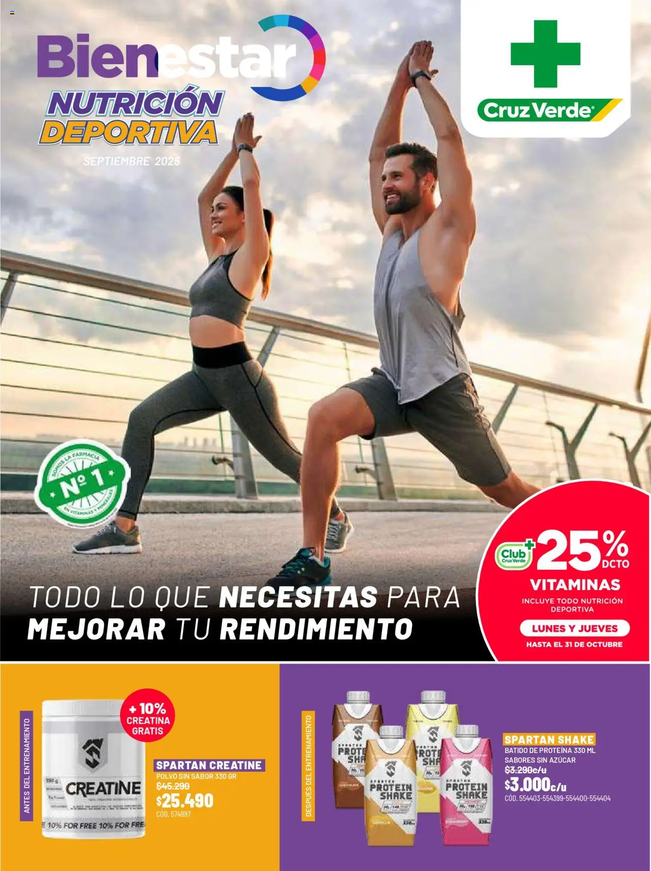 Nutrición Deportiva Cruz Verde │ válido desde el 01.10.2025 | Página: 1 | Productos: Vitaminas, Polvo, Azucar