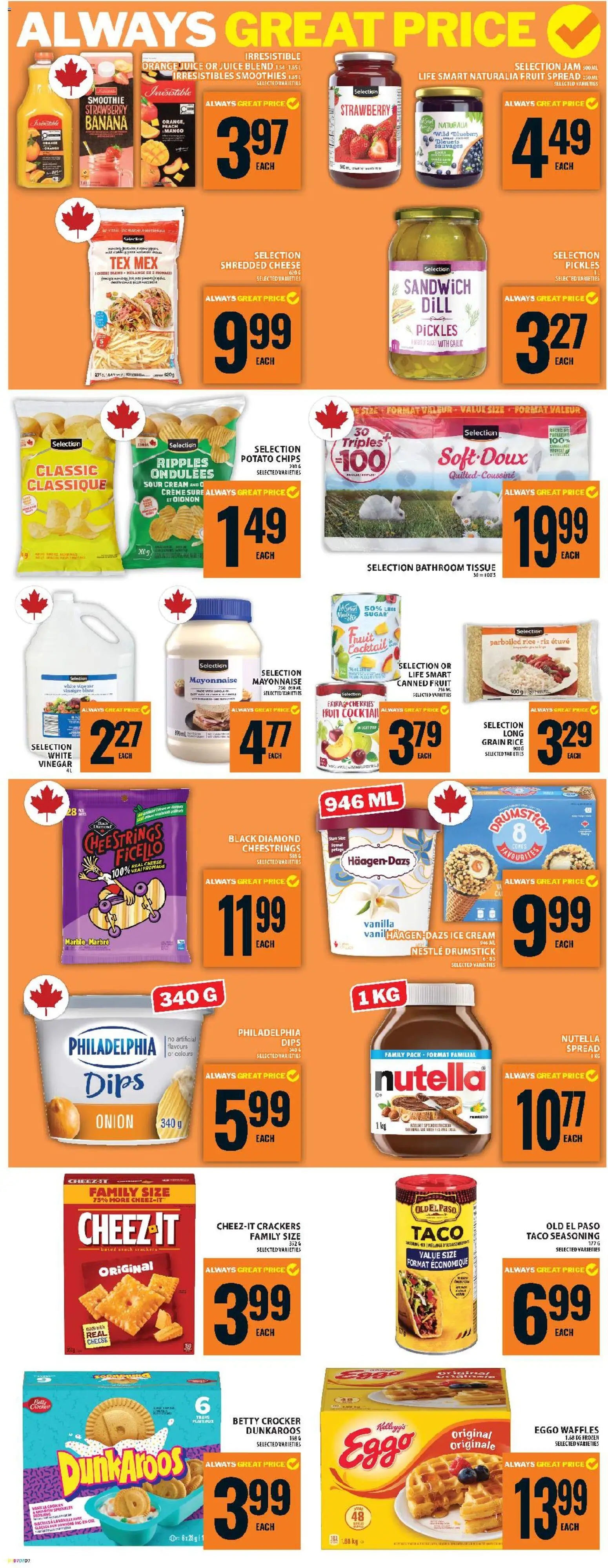 Food Basics flyer valid from 08.01.2026 | Page: 8 | Products: Rice, Sour cream, Chips, Cheese