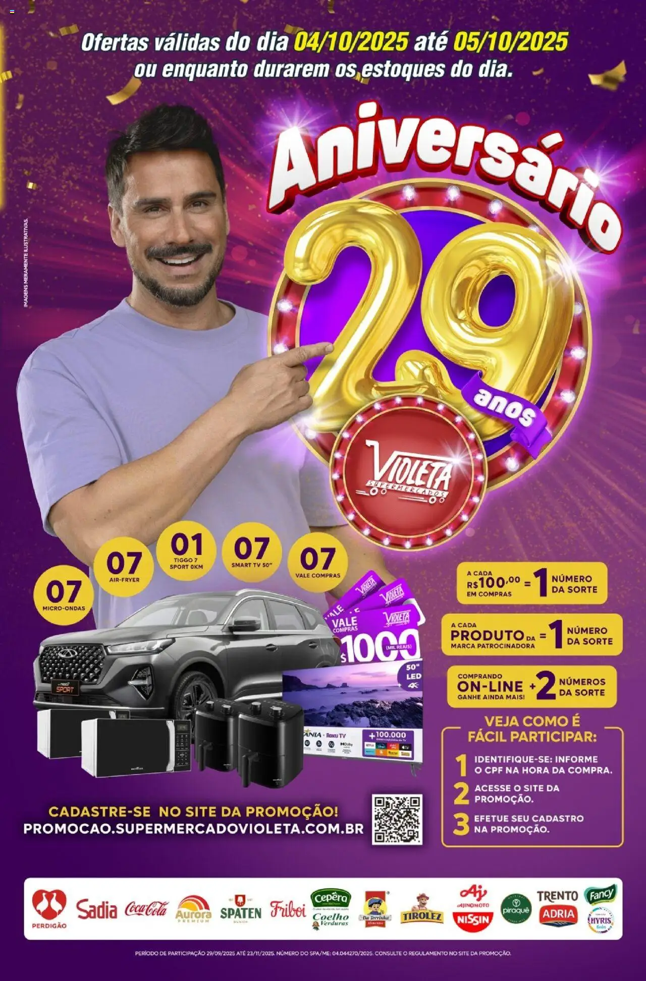 Violeta Supermercados Folheto - válido de 04.10.2025 | Página: 1 | Produtos: smart TV, Tv, Microondas