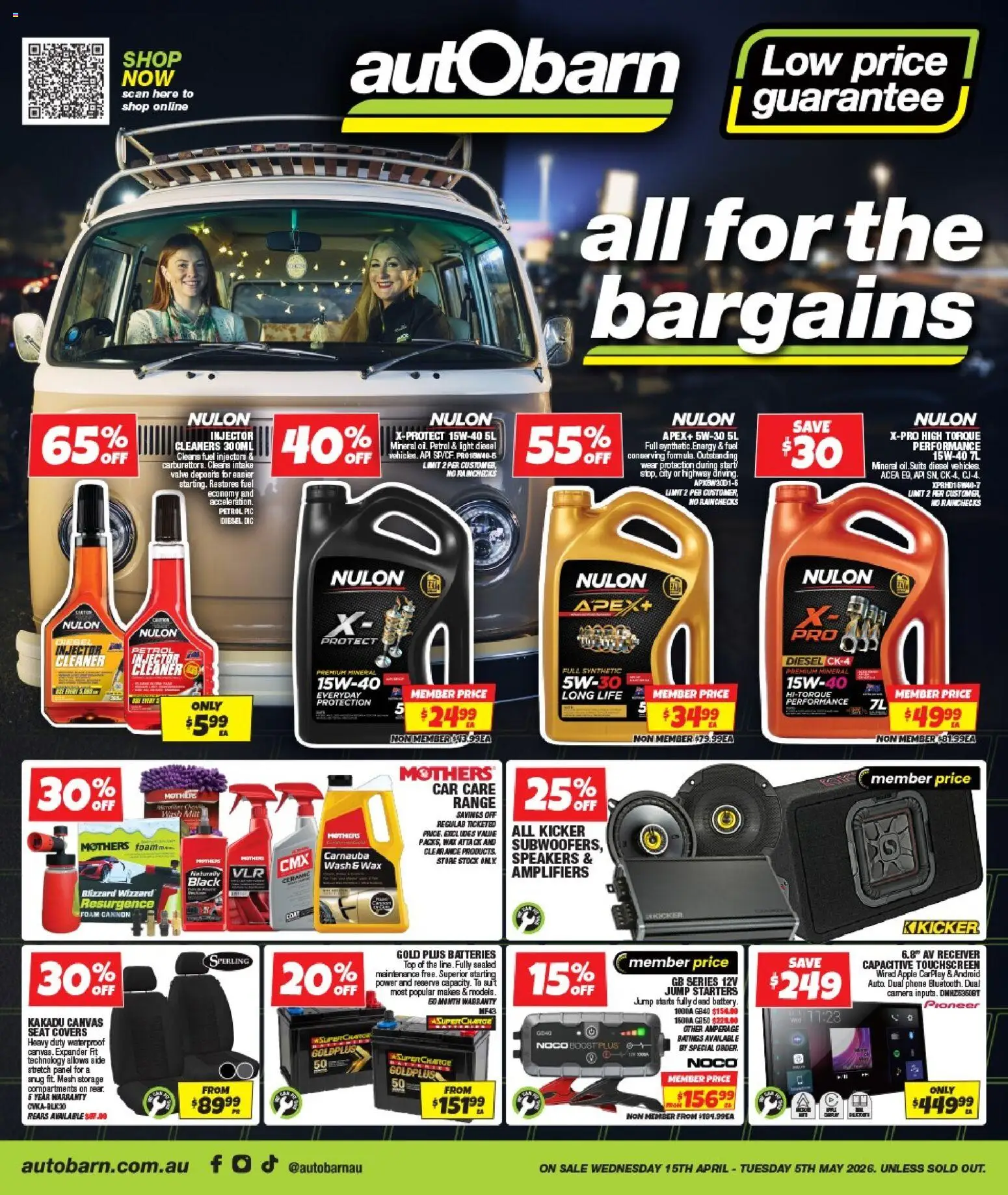 Autobarn catalogue - valid from 15.04.2026 | Page: 1 | Products: Cleaner, Batteries, Phone, Camera