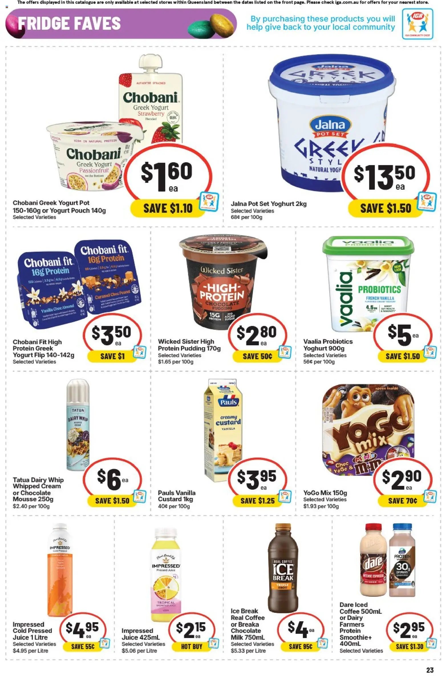 IGA catalogue - valid from 01.04.2026 | Page: 26 | Products: Milk, Dairy, Yoghurt, Pudding