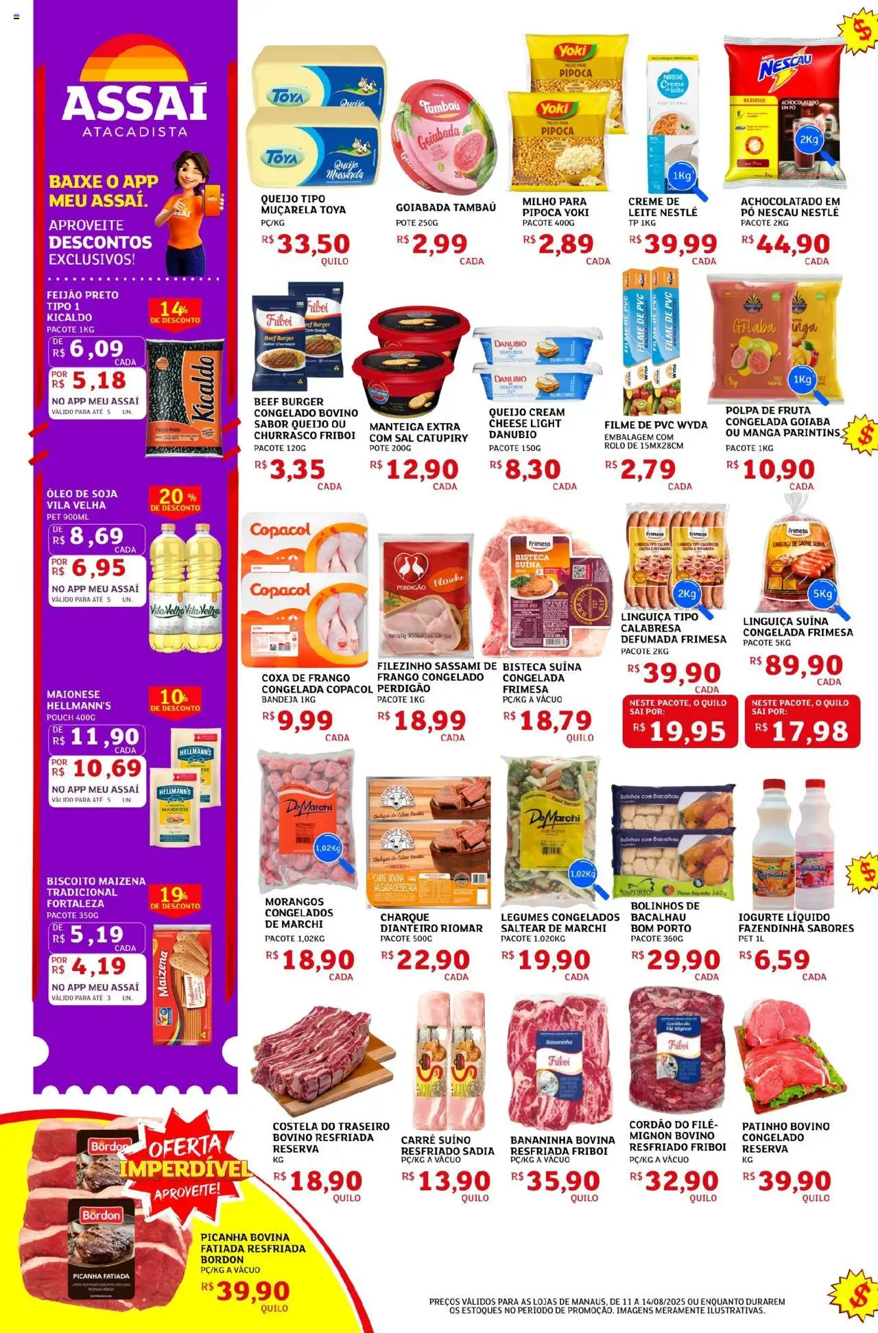 Assaí Atacadista Folheto - válido de 11.08.2025 | Página: 2 | Produtos: Goiaba, Pó, Picanha, Morangos