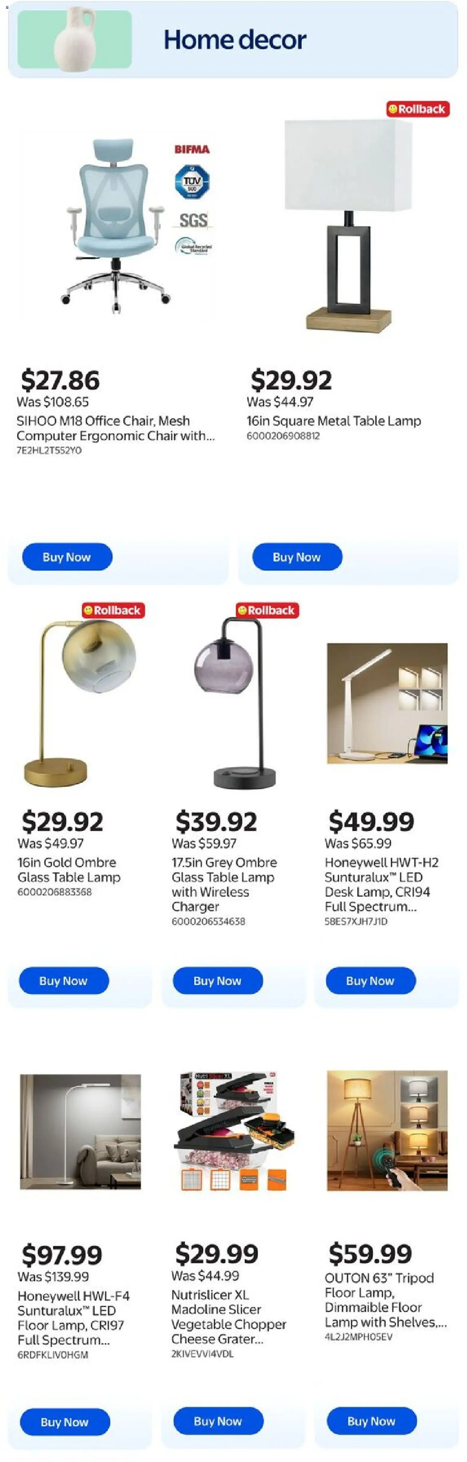 Walmart flyer valid from 30.04.2026 | Page: 5 | Products: Computer, Chair, Lamp, Cheese