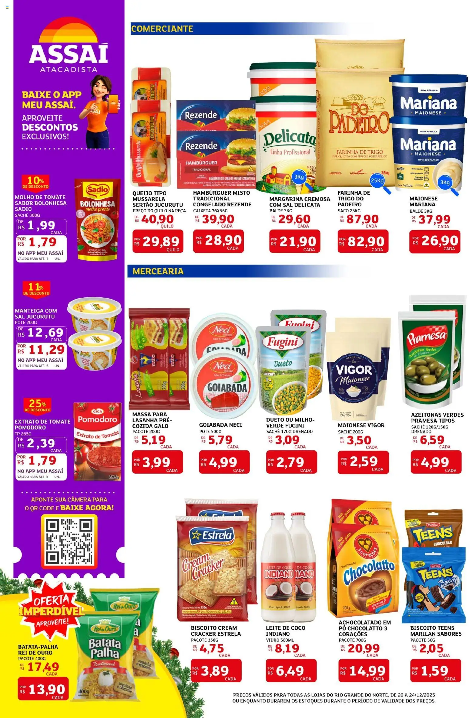 Assaí Atacadista Folheto - válido de 20.12.2025 | Página: 2 | Produtos: Biscoito, Molho de tomate, Massa, Câmera