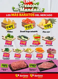 Vista previa de Soriana - Frescos del Mandado Mercado: Saltillo y Torreón, nuevo folleto de la tienda, válido en México a partir del 10.12.2025
