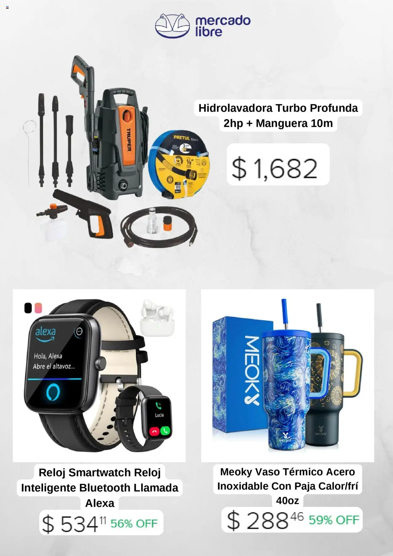 Nuevas ofertas de Mercado Libre válidas en toda la República Mexicana desde el 30.07.2025. ¡Encuentra las mejores ofertas en Mercado Libre - Catálogo! | Página: 5 | Productos: Manguera, Hidrolavadora, Reloj