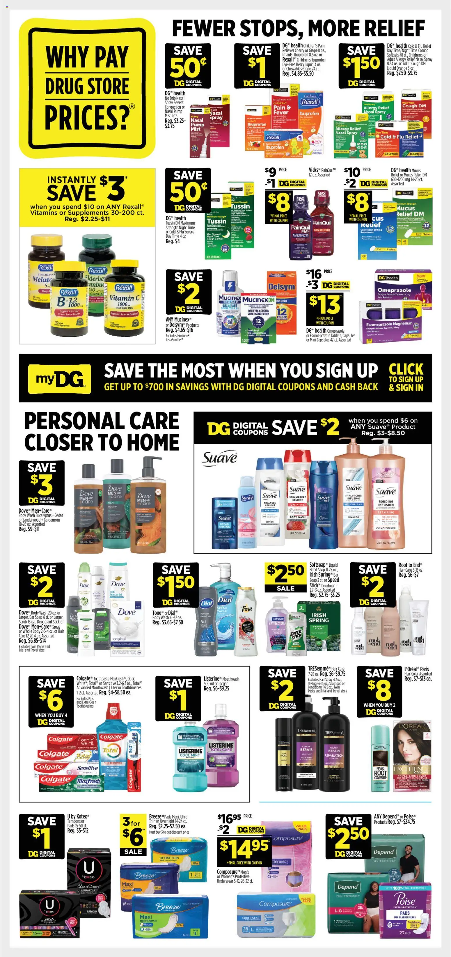 Dollar General Weekly Ad - valid from 25.01.2026 | Page: 18 | Products: Hair color, Toothpaste, Bar Soap, Underwear