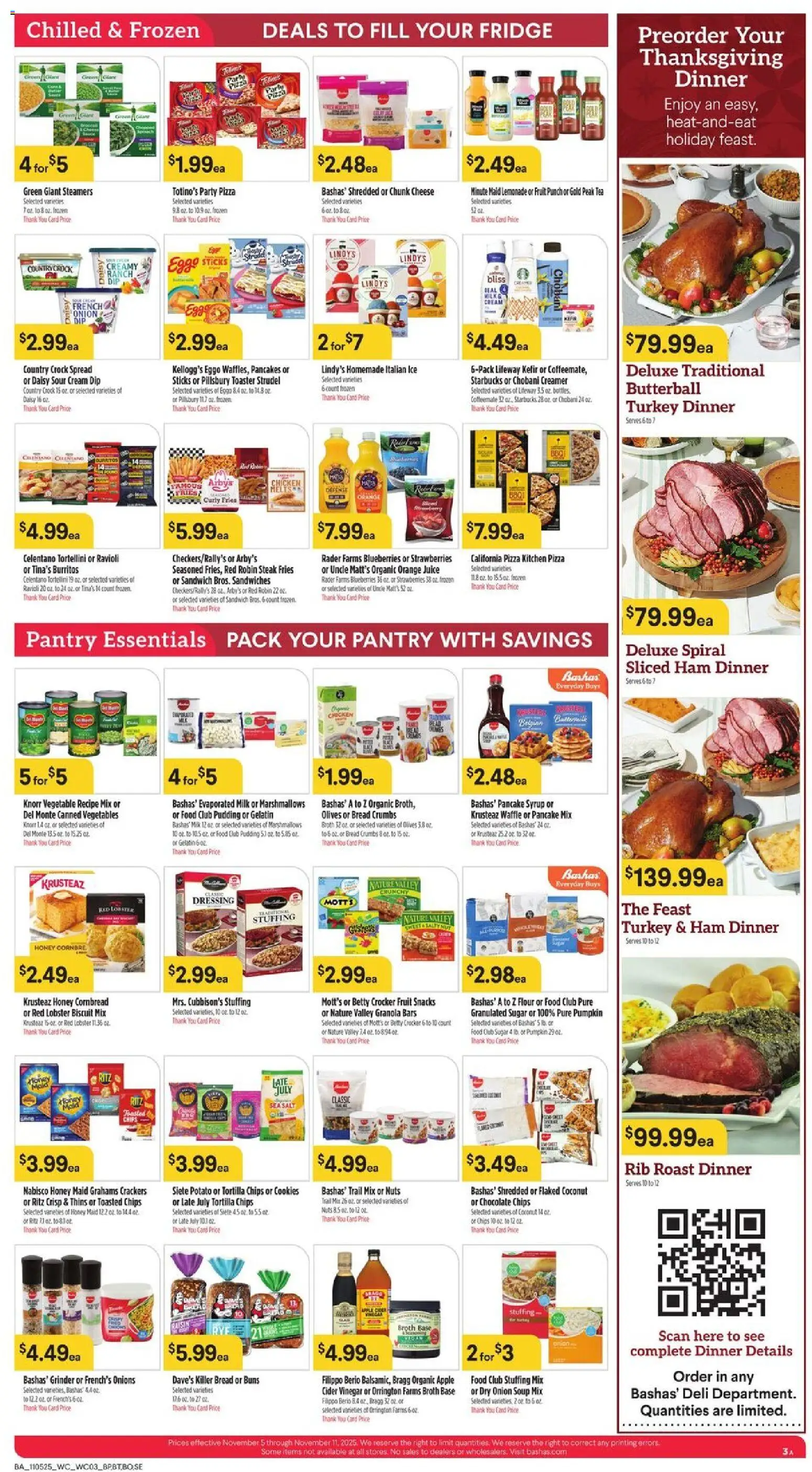 Basha's Weekly Ad - valid from 05.11.2025 | Page: 3 | Products: Toaster, Pizza, Cream, Pumpkin