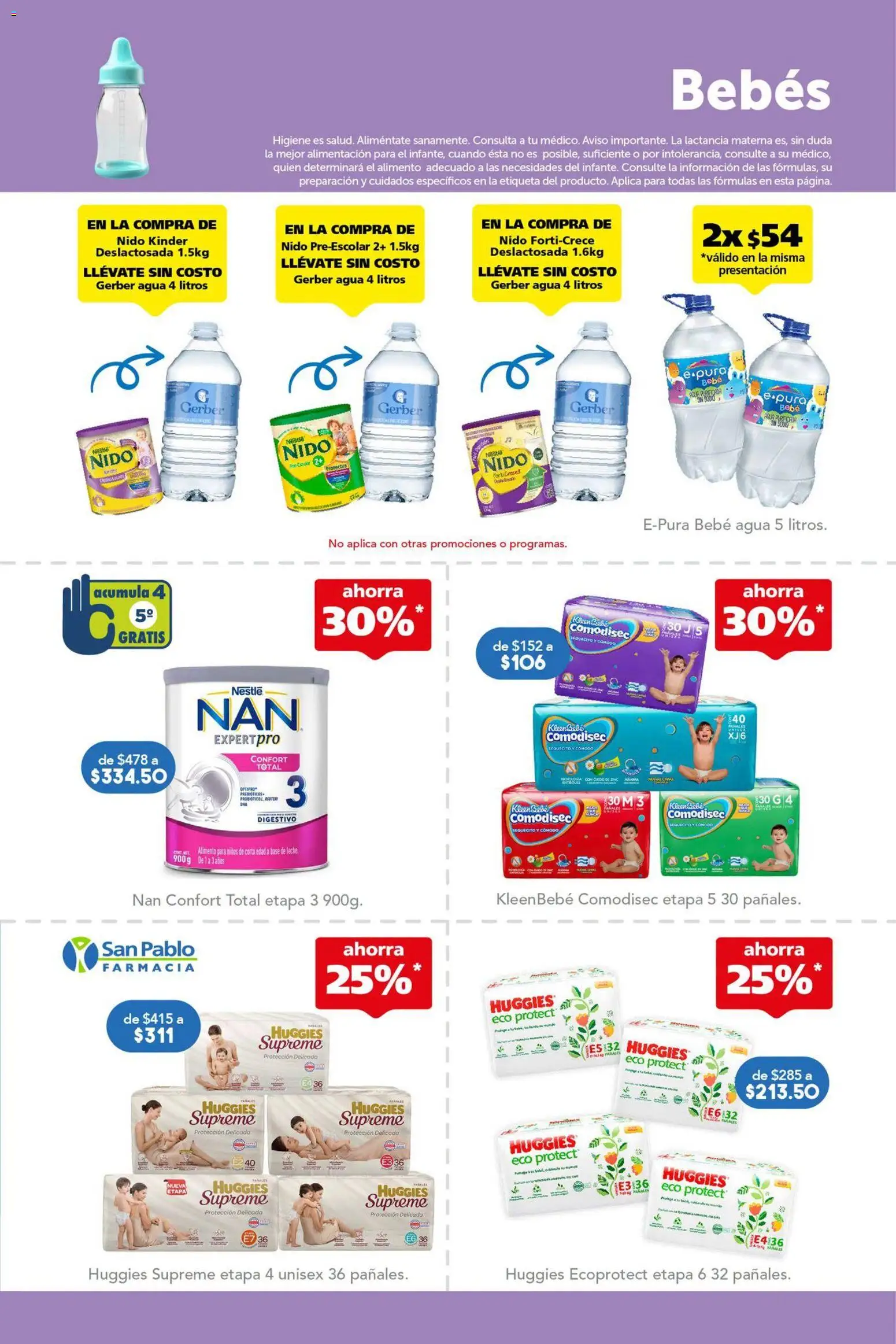 Nuevas ofertas de Farmacia San Pablo válidas en toda la República Mexicana desde el 19.04.2026. ¡Encuentra las mejores ofertas en Farmacia San Pablo catálogo! | Página: 12 | Productos: Agua, Pañales