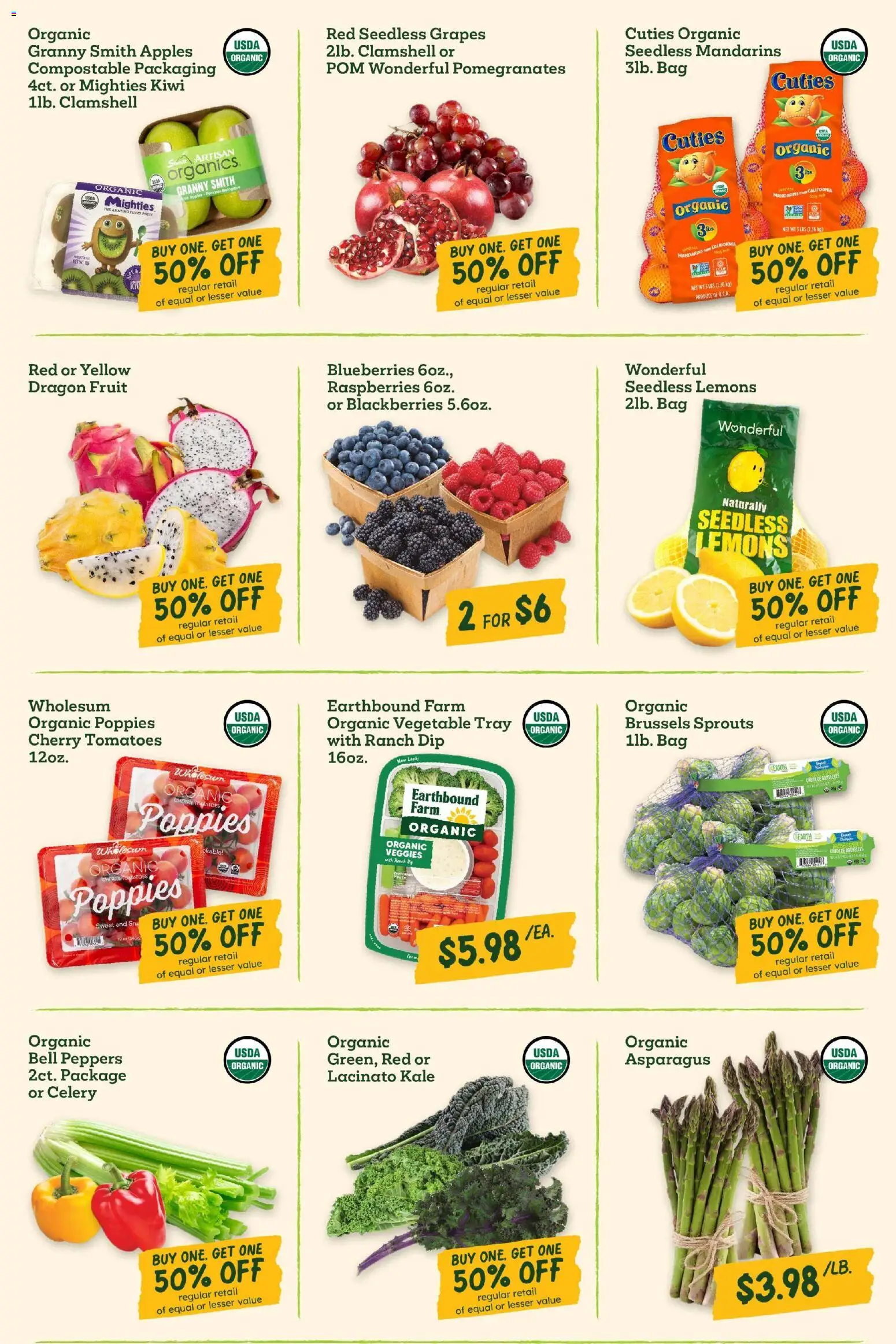 Sprouts Weekly Ad - valid from 26.12.2025 | Page: 6 | Products: Brussels Sprouts, Apples, Kiwi, Grapes