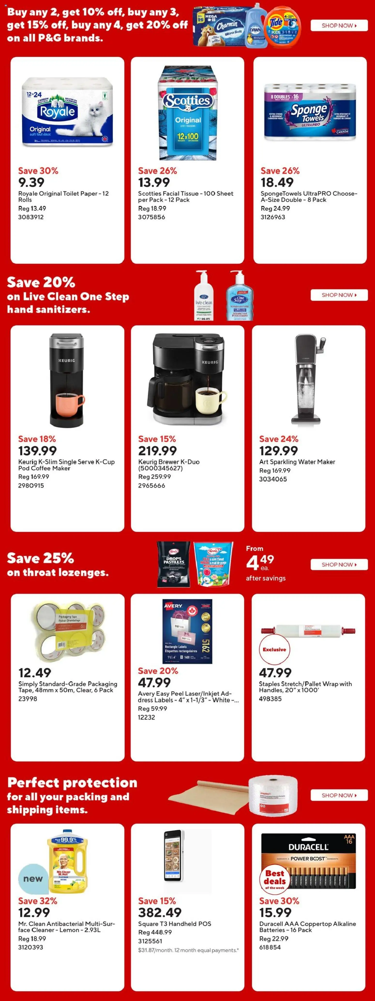 Staples flyer valid from 24.04.2026 | Page: 16 | Products: Dress, Coffee maker, Sponge, Coffee