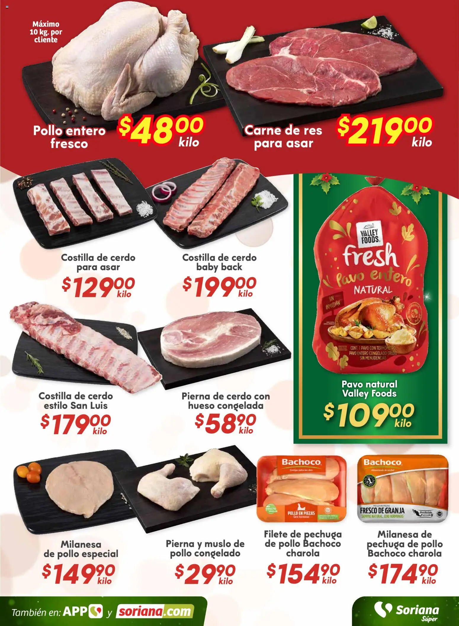 Nuevas ofertas de Soriana válidas en toda la República Mexicana desde el 28.11.2025. ¡Encuentra las mejores ofertas en Soriana - Fin de Semana Súper: Tamaulipas (excepto Cd. Victoria y Tampico)! | Página: 5 | Productos: Pollo, Milanesa, Cerdo, Res