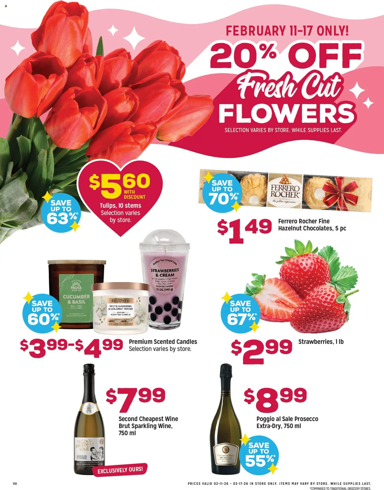 Grocery Outlet Weekly Ad - valid from 11.02.2026 | Page: 2 | Products: Wine, Tea, Strawberries, Pc
