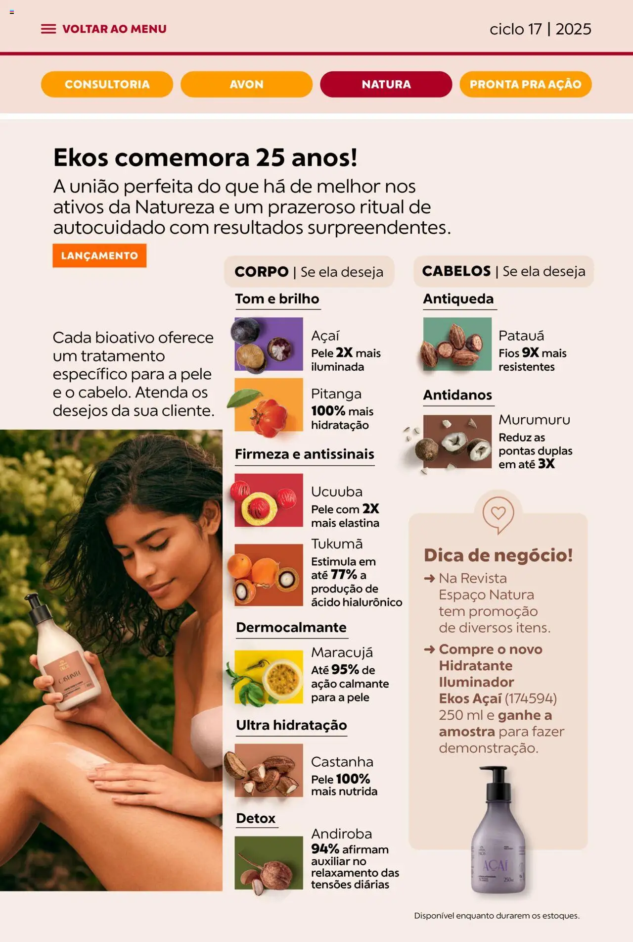 Avon Folheto - válido de 07.10.2025 | Página: 38 | Produtos: Maracujá, Revista, Iluminador, Açaí