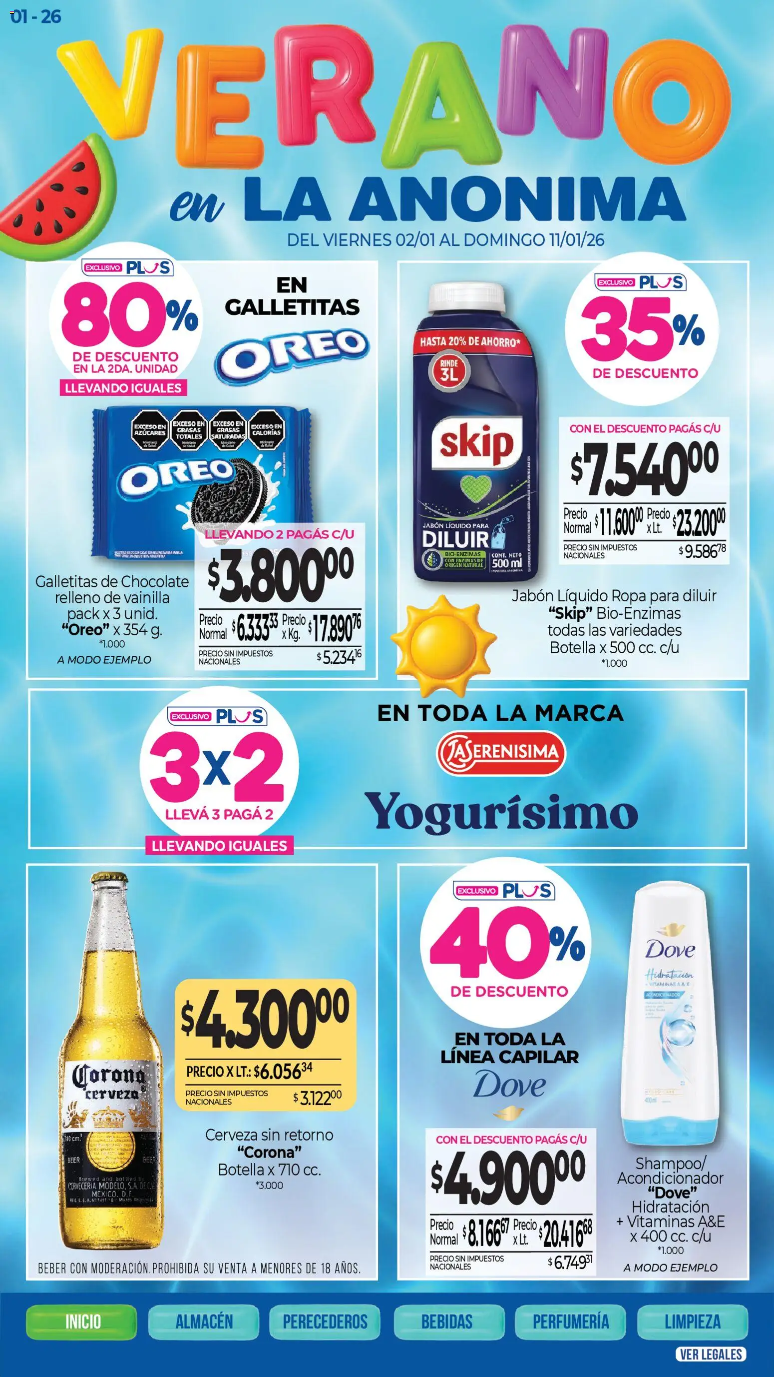 La Anonima - catalogos │ válido desde el 02.01.2026 | Página: 1 | Productos: Vitaminas, Jabón líquido, Chocolate, Cerveza