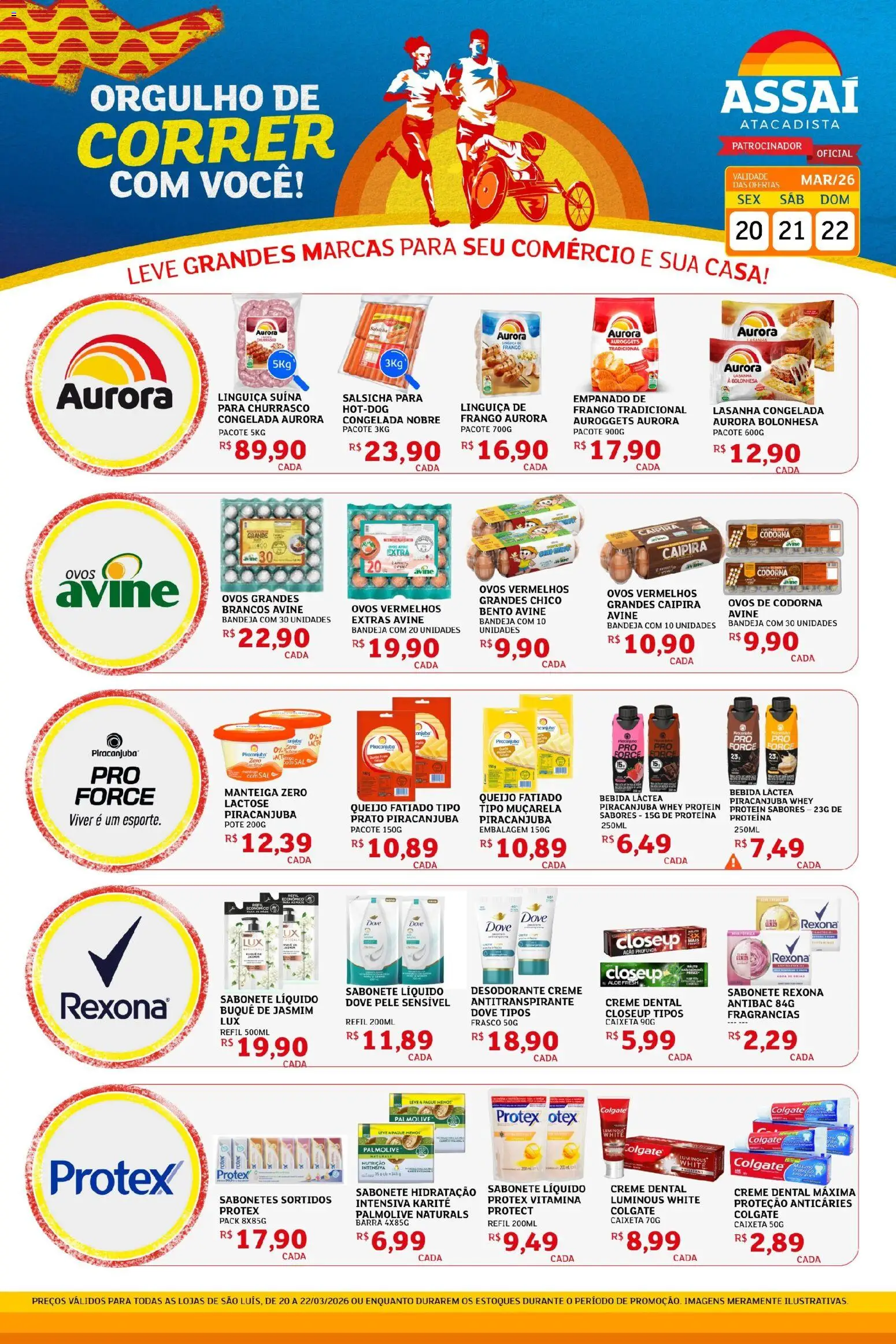 Assaí Atacadista Folheto - válido de 20.03.2026 | Página: 1 | Produtos: Ovos, Creme, Creme dental, Sabonete líquido