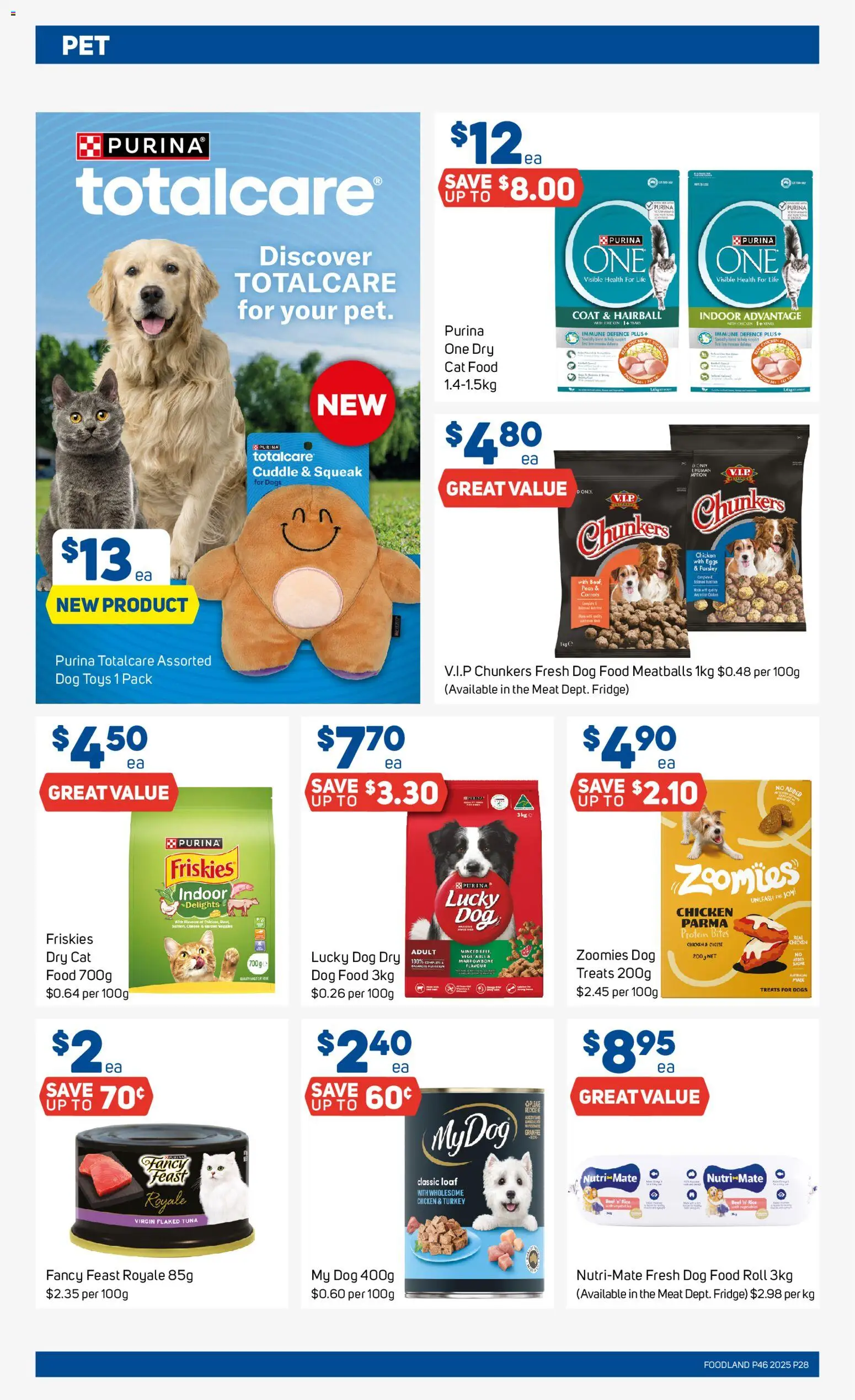 Foodland catalogue - valid from 12.11.2025 | Page: 28 | Products: Eggs, Dog food, Coat, Turkey