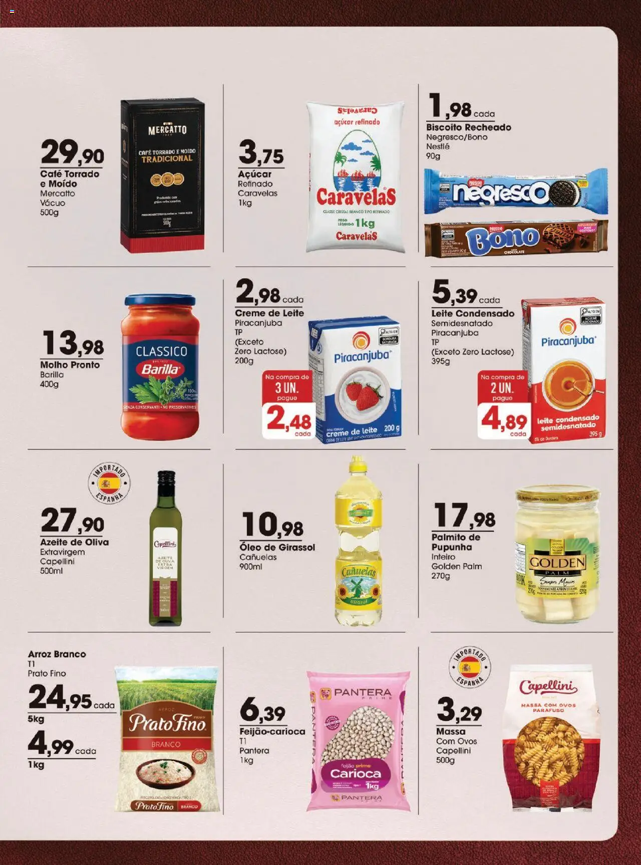 Zaffari Folheto - válido de 07.10.2025 | Página: 3 | Produtos: Pupunha, Ovos, Massa, Creme de leite