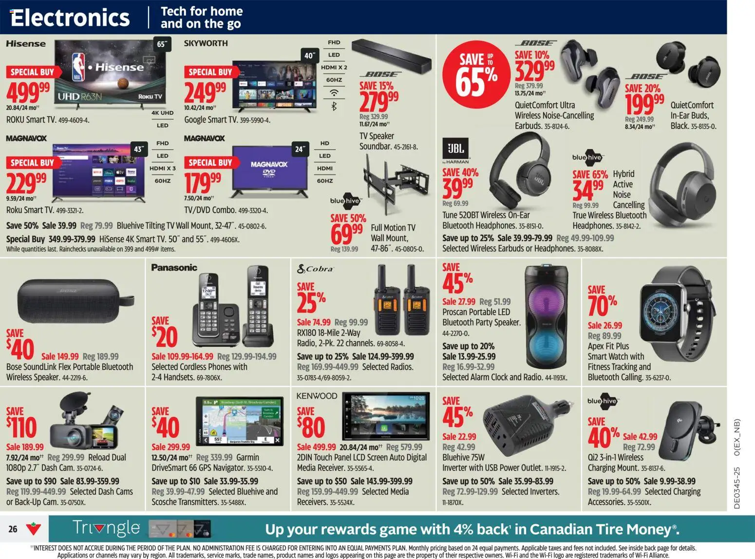 Canadian Tire flyer valid from 30.10.2025 | Page: 26 | Products: Watch, Tv, Game, Speaker