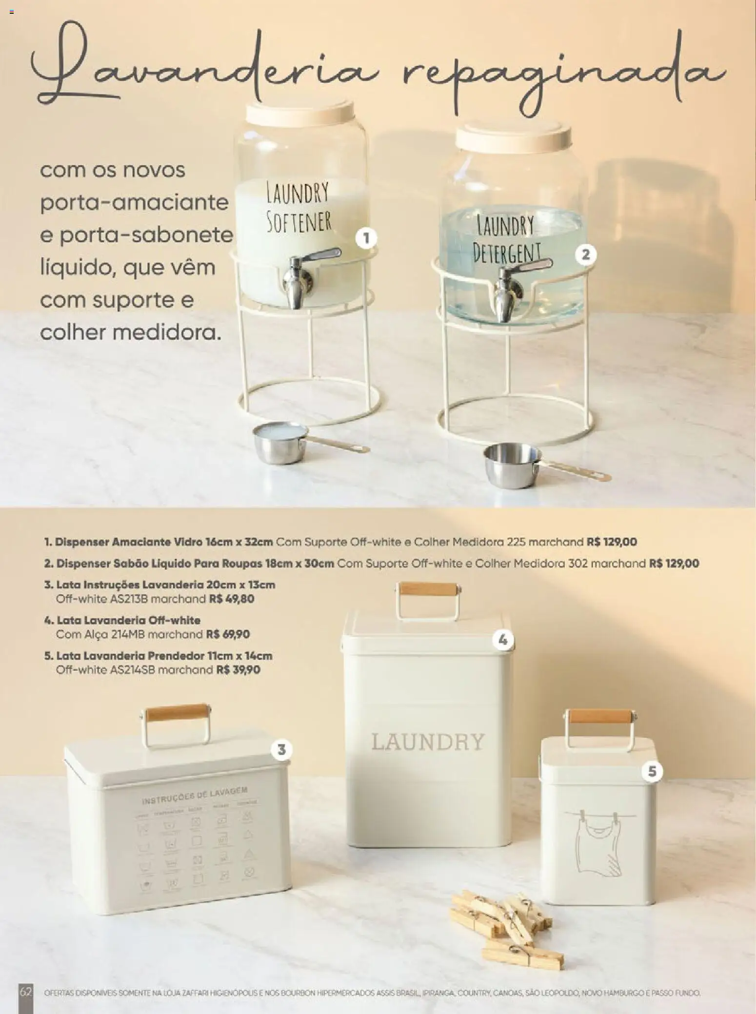Zaffari Folheto - válido de 27.11.2025 | Página: 62 | Produtos: Sabão, Roupas, Colher medidora, Amaciante