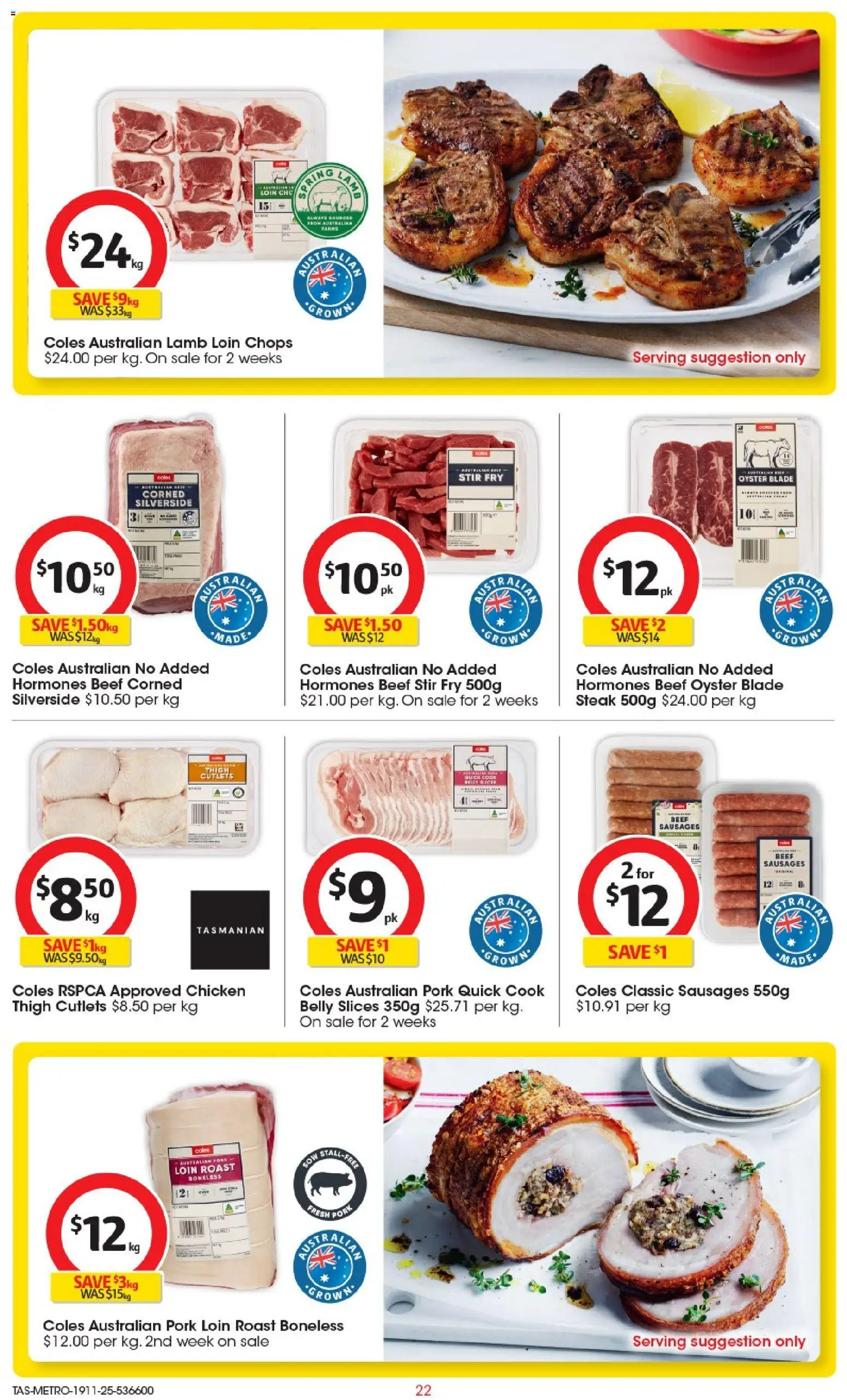 Coles catalogue - valid from 19.11.2025 | Page: 23 | Products: Chicken, Lamb, Beef, Steak