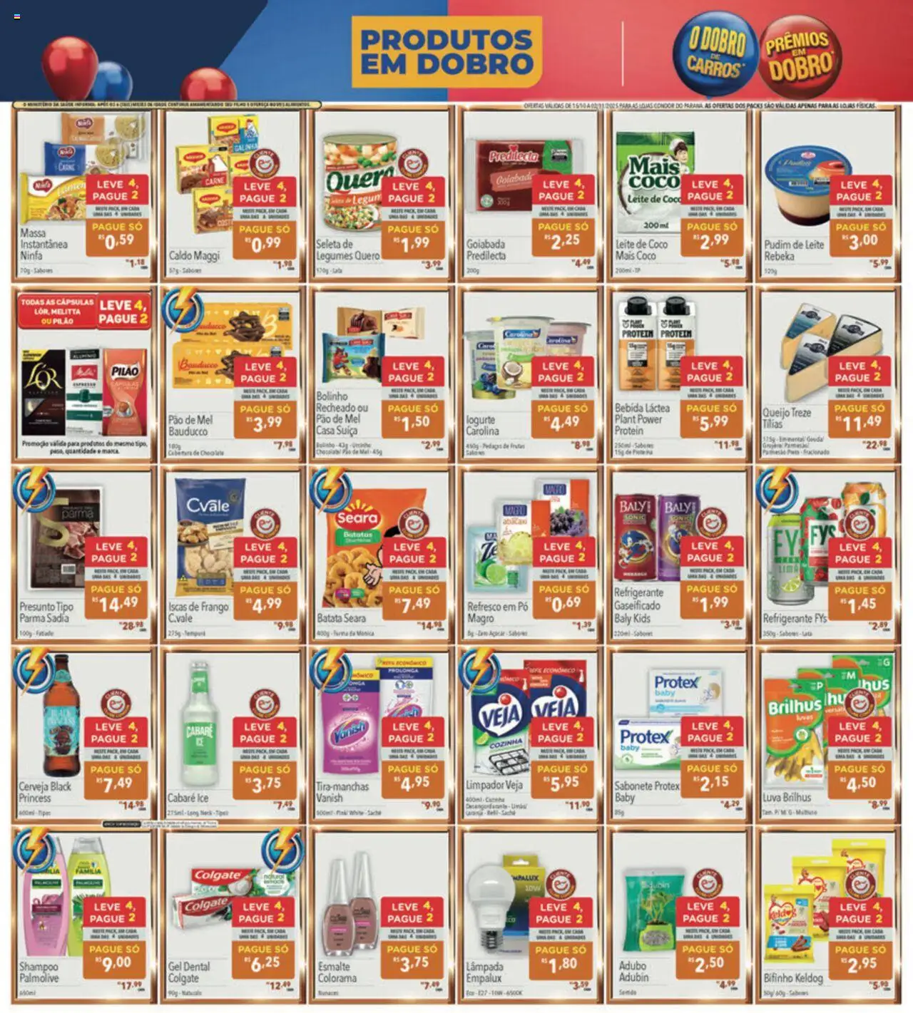 Supermercados Condor Folheto - válido de 15.10.2025 | Página: 6 | Produtos: Shampoo, Leite, Carne, Goiabada