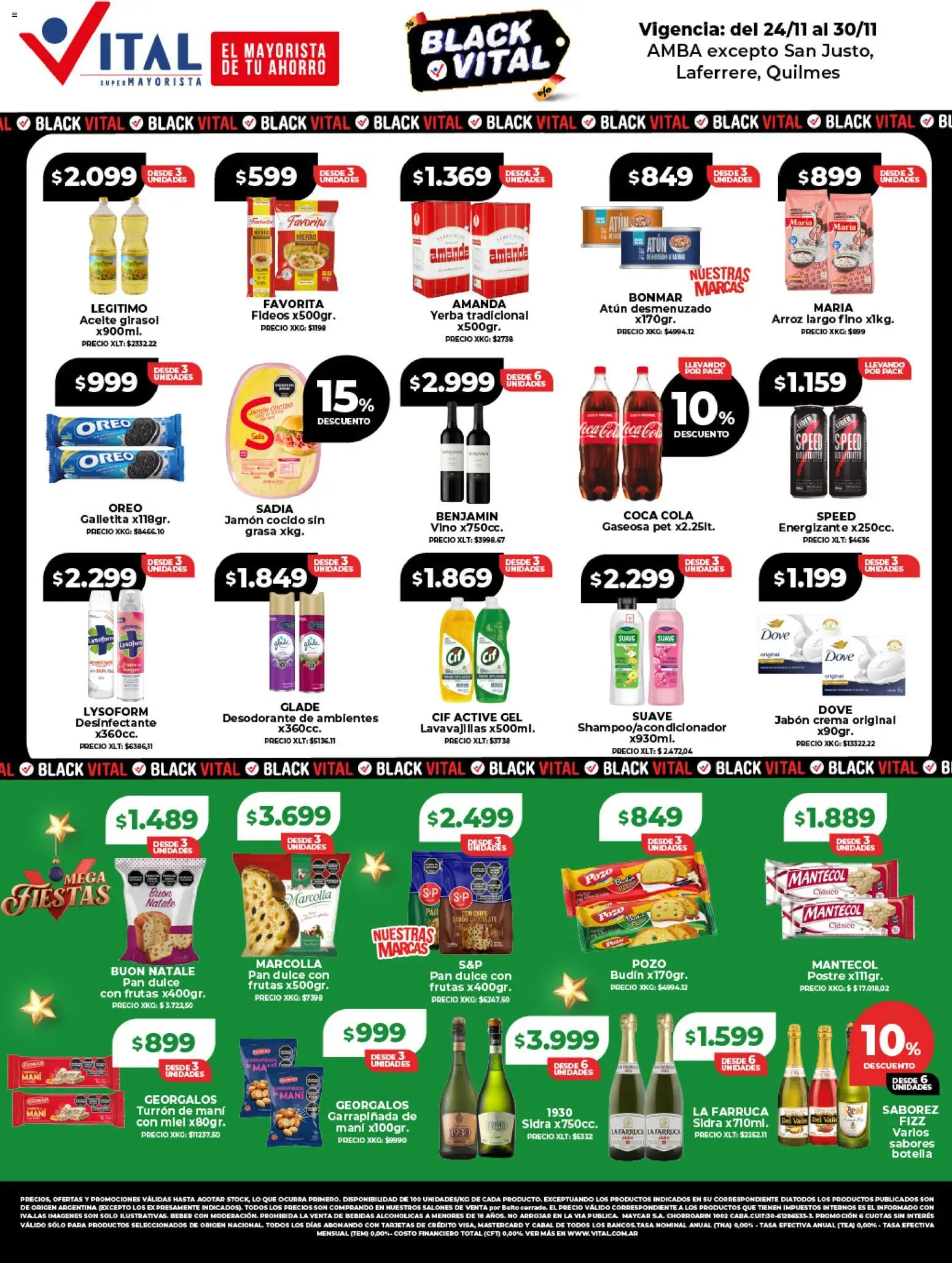 Vital ofertas │ válido desde el 24.11.2025 | Página: 1 | Productos: Desinfectante, Botella, Vino, Crema