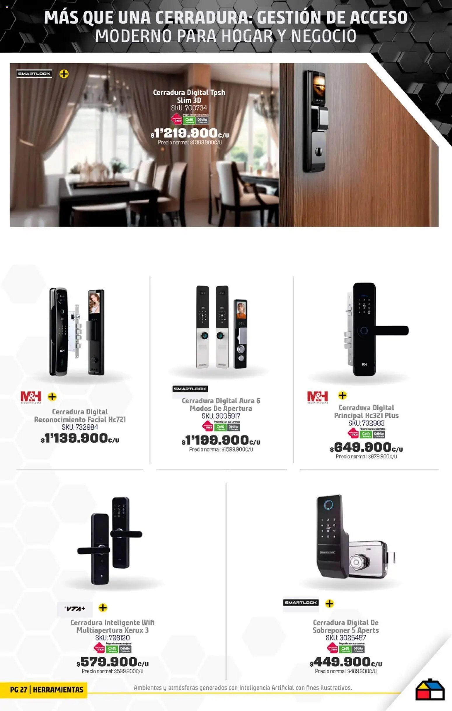 Homecenter revista - valida desde el 11.11.2025 | Página: 27 | Productos: Cerradura