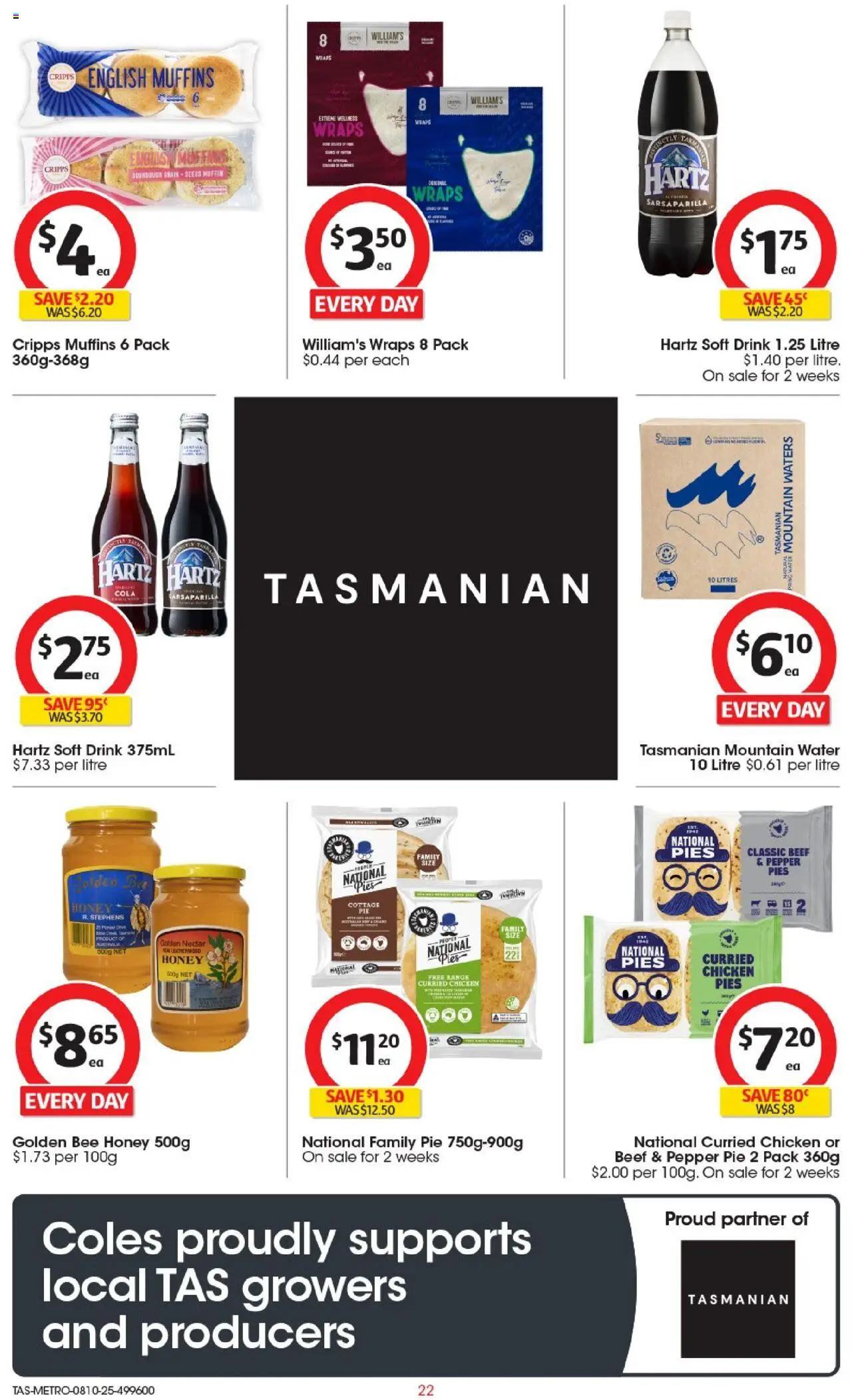 Coles catalogue - valid from 08.10.2025 | Page: 22 | Products: Chicken, Beef, Pepper, Pies