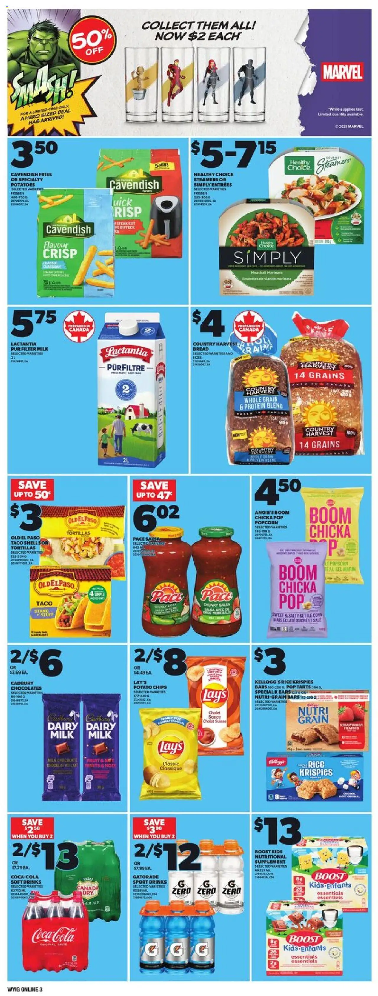 Loblaws flyer valid from 25.09.2025 | Page: 9 | Products: Rice, Chips, Bread, Chocolate